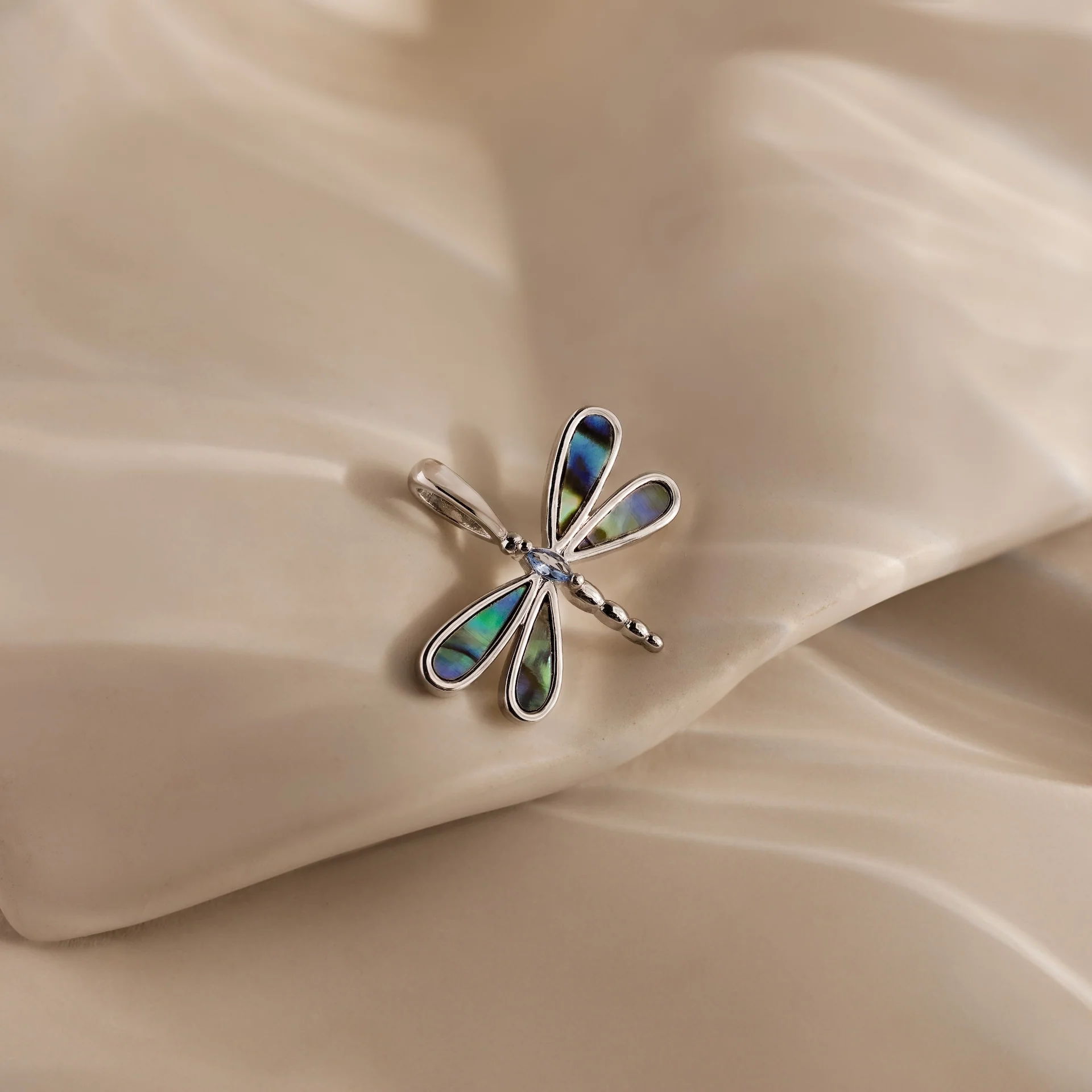 Abalone Dragonfly Charm - Image 2