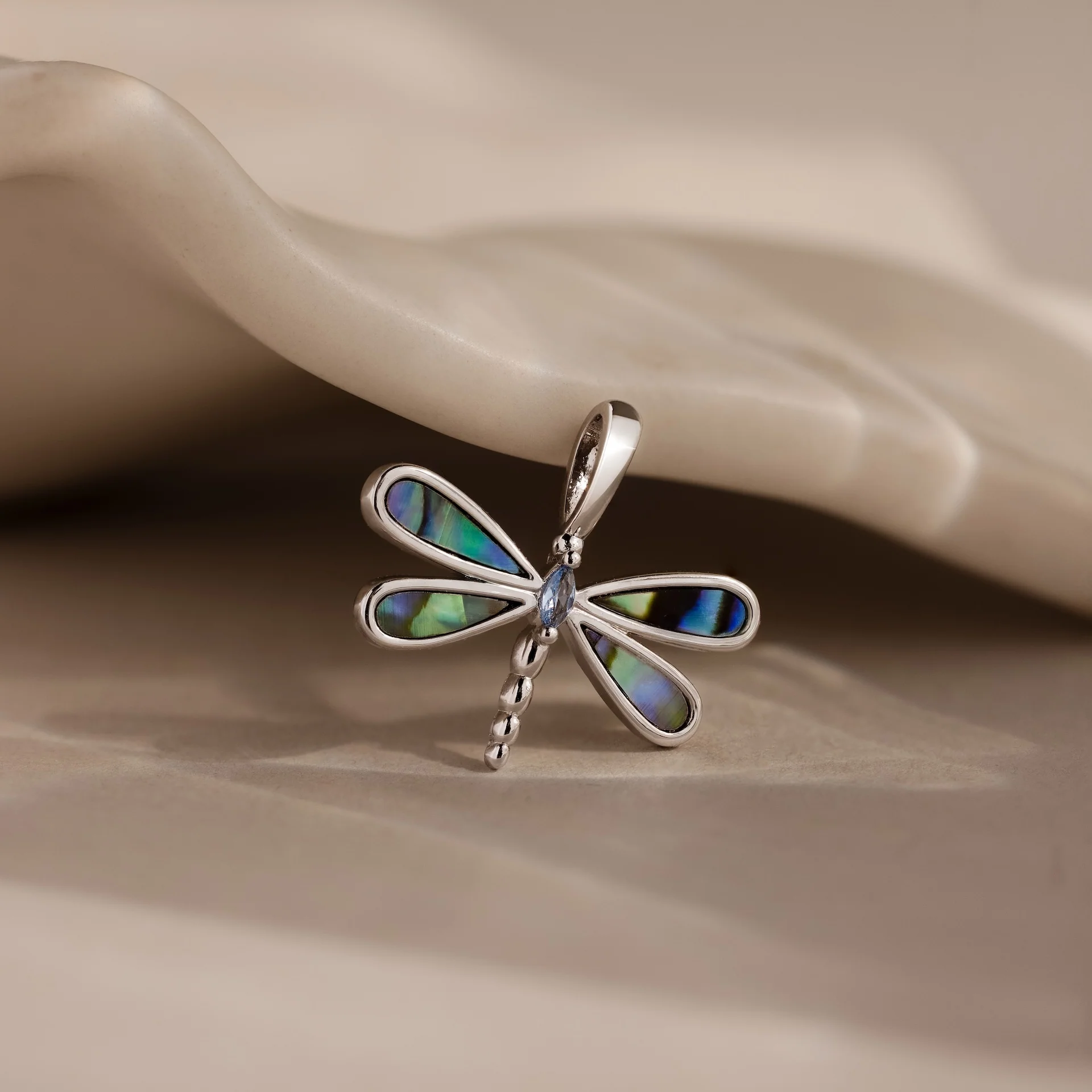 Abalone Dragonfly Charm - Image 4