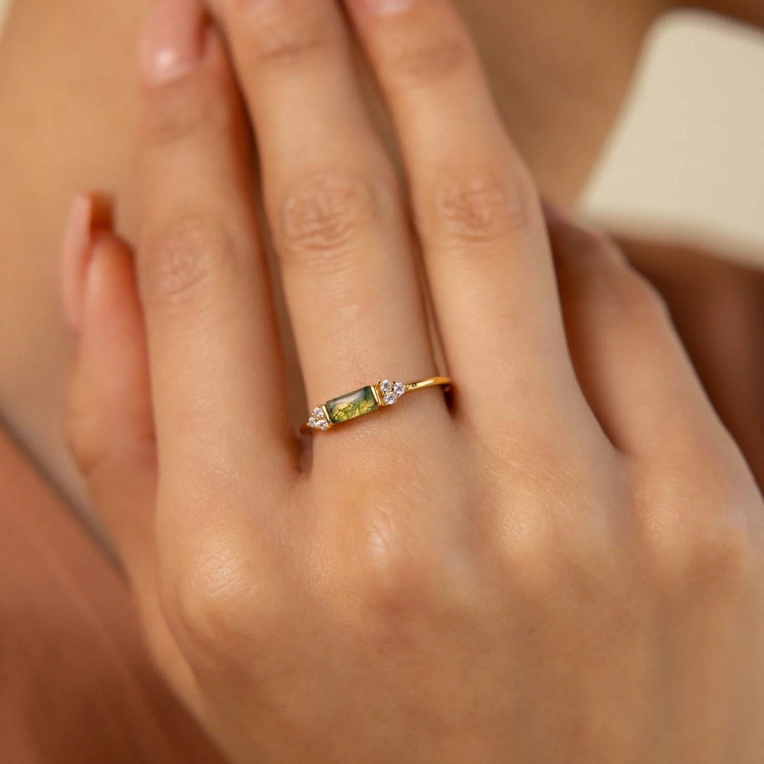 Agate Baguette Ring - Image 2