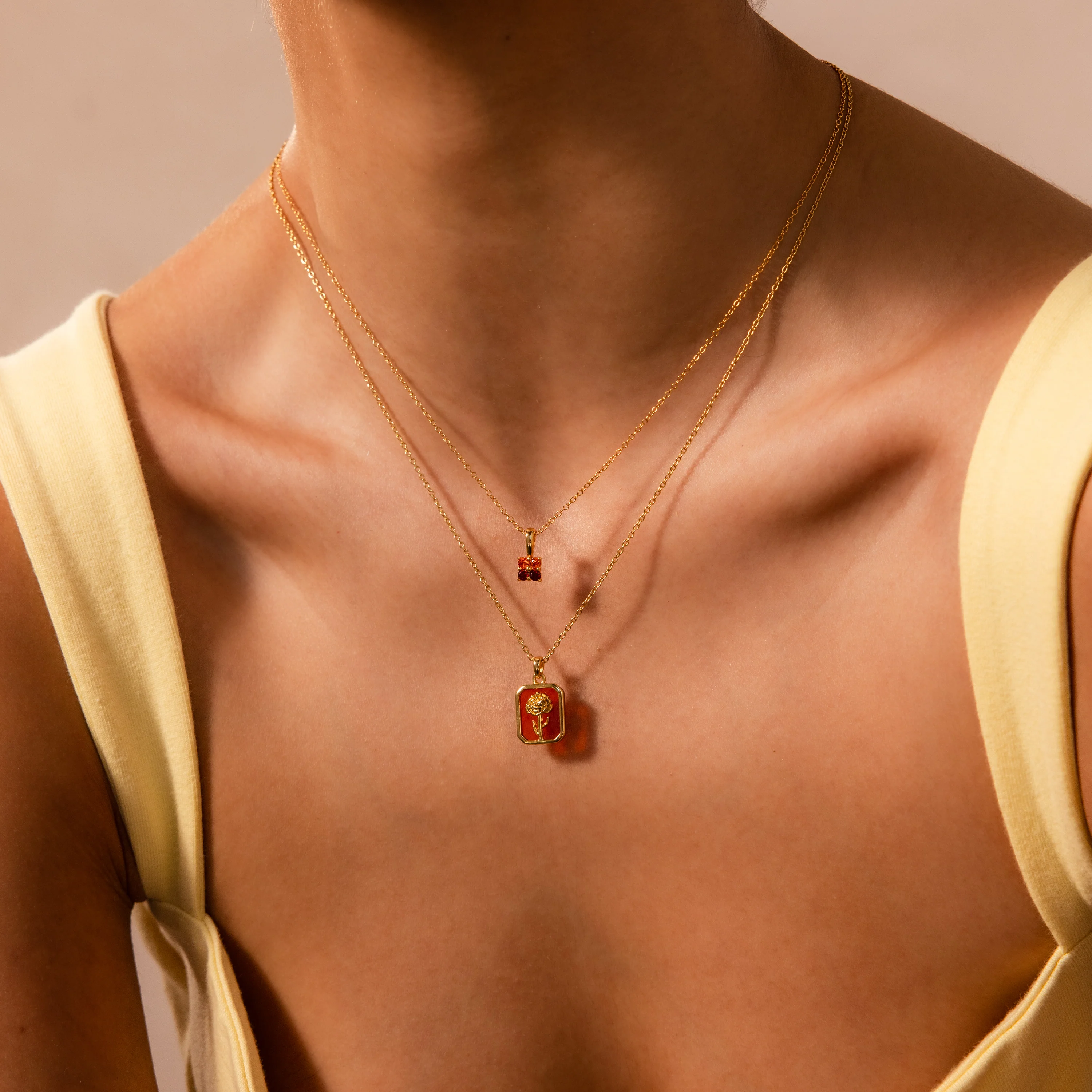 Alexandrite Birth Flower Charm Necklace - Image 4