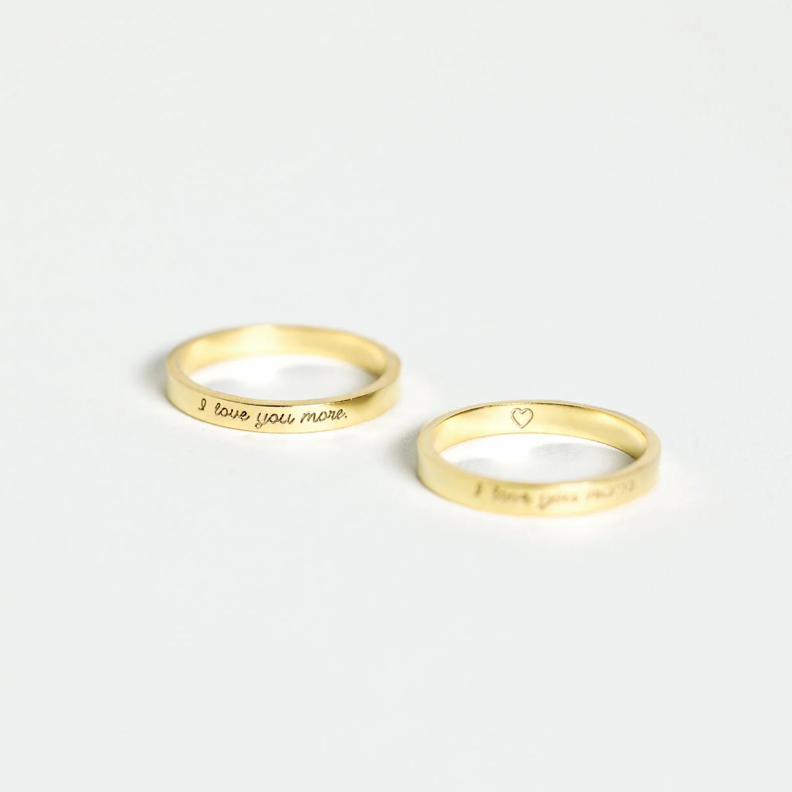 Ann Thin Message Ring in 18K Gold - Image 5