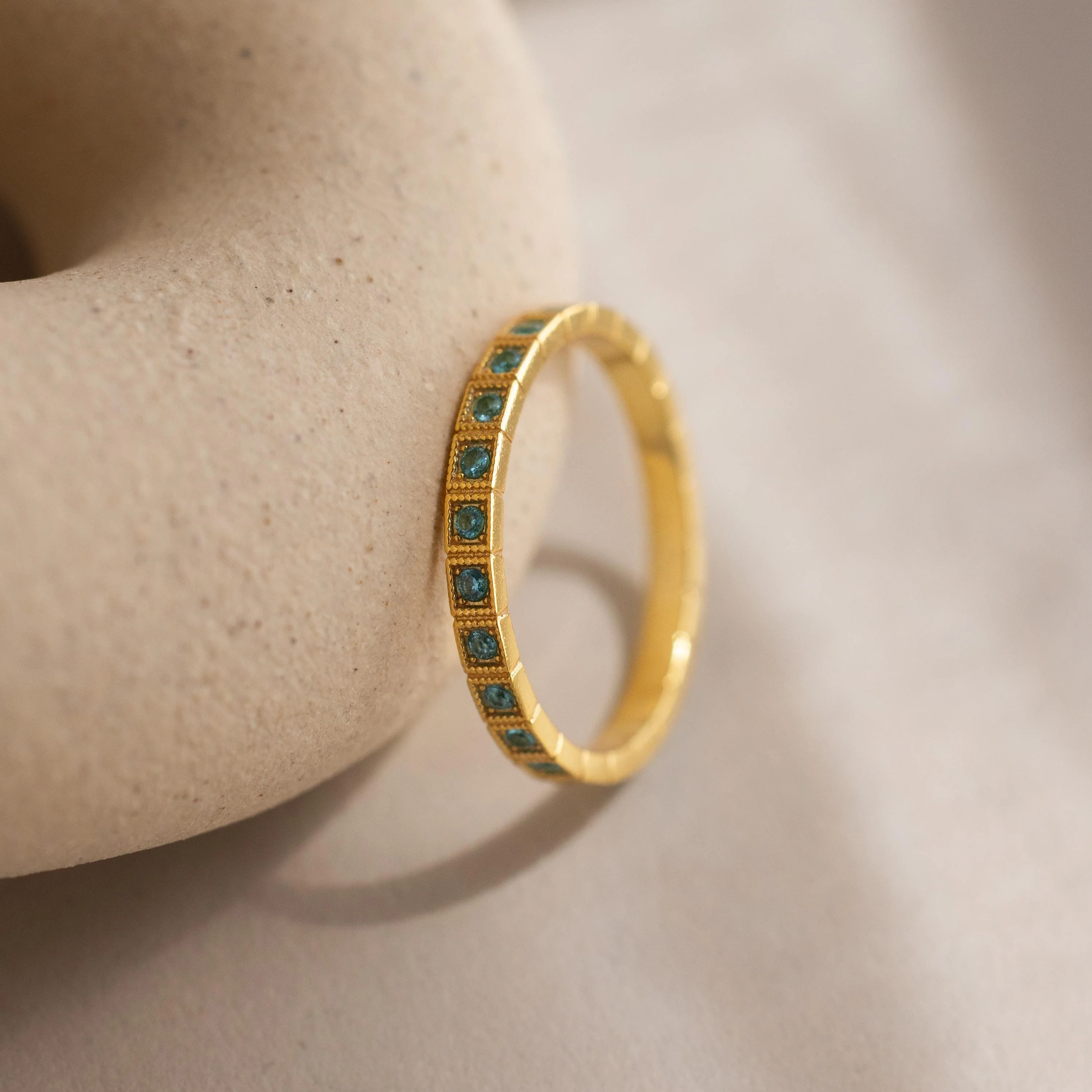 Art Deco Birthstone Eternity Ring - Image 9