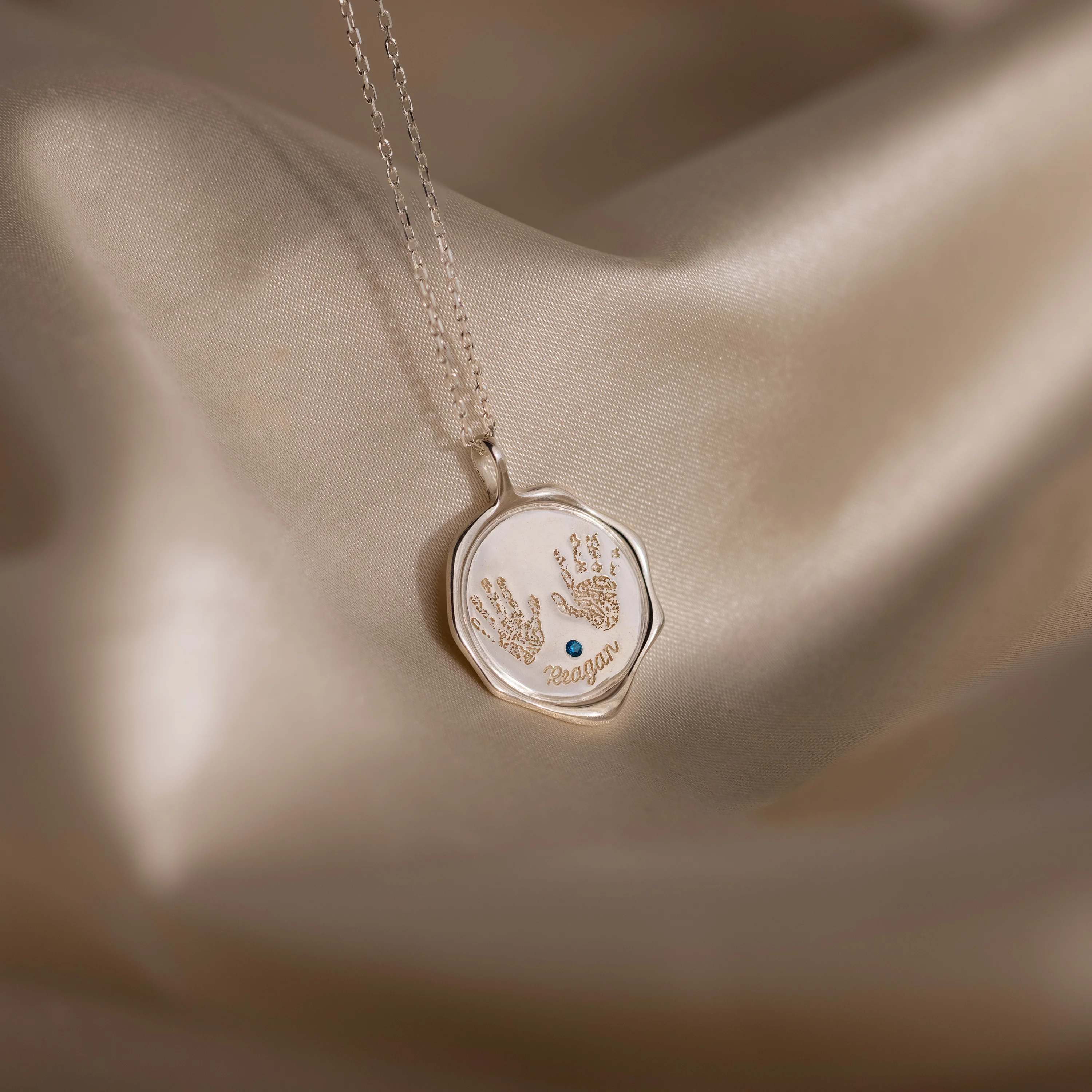 Baby Hand & Footprint Necklace - Image 3