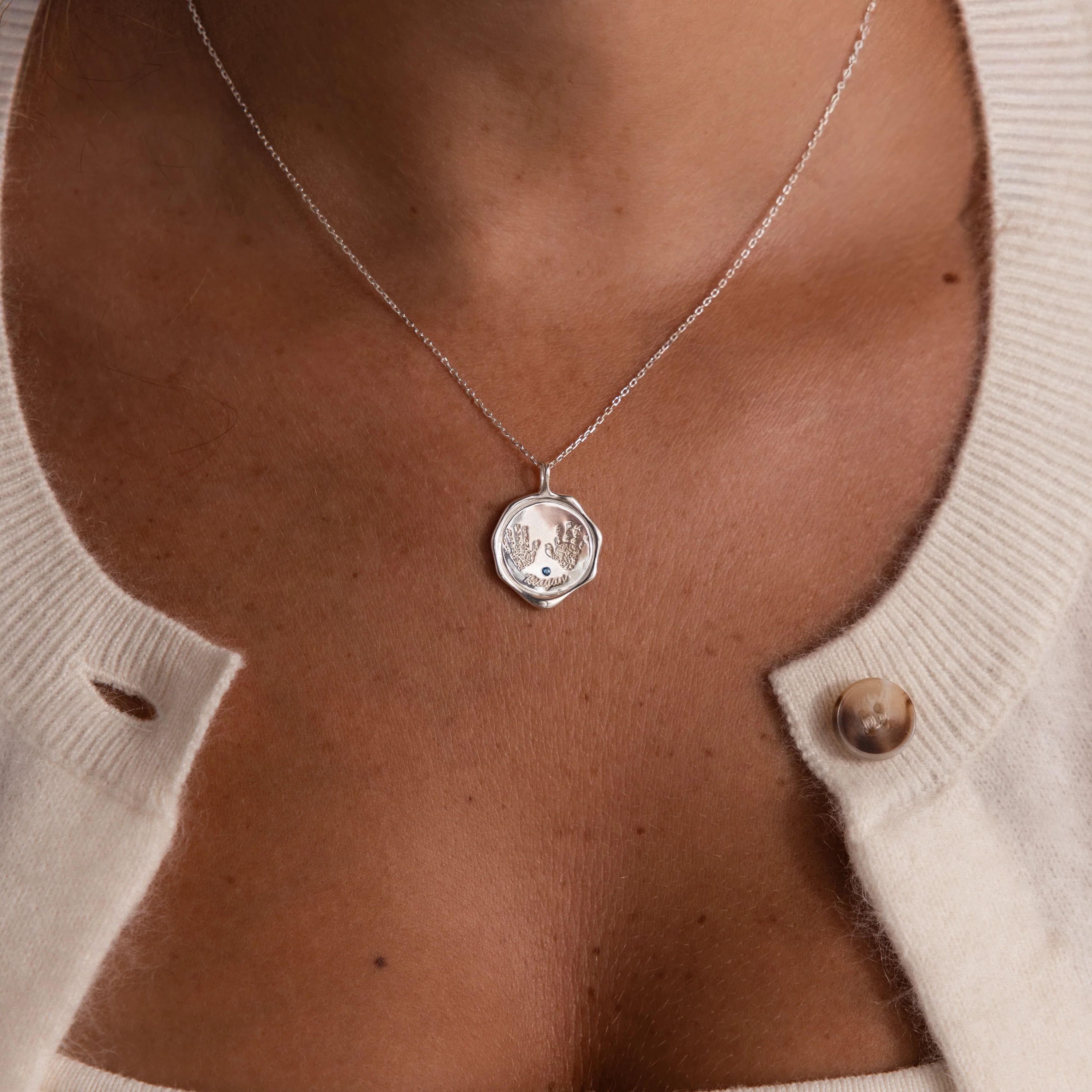 Baby Hand & Footprint Necklace - Image 4