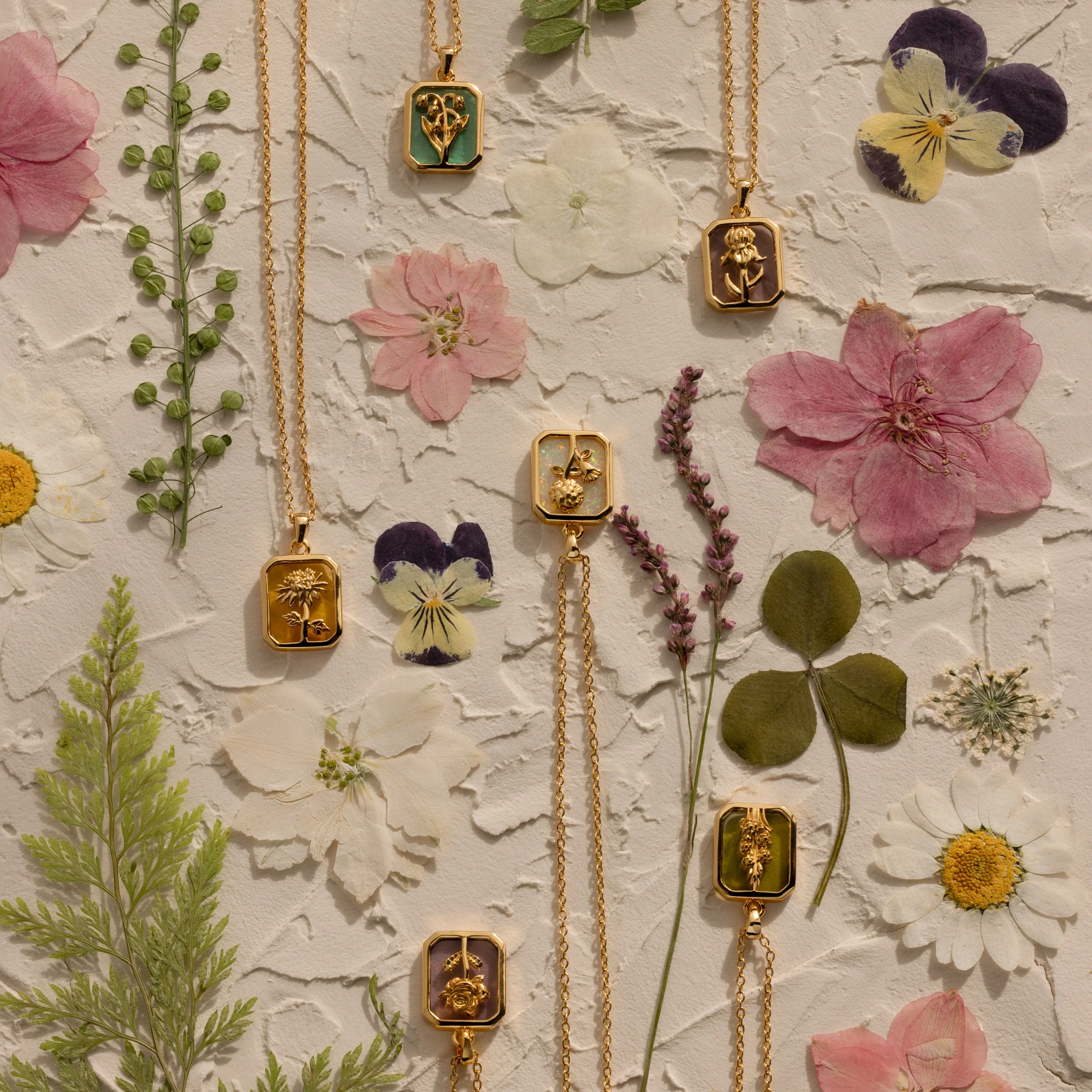 Birth Flower Charm Necklace - Image 12