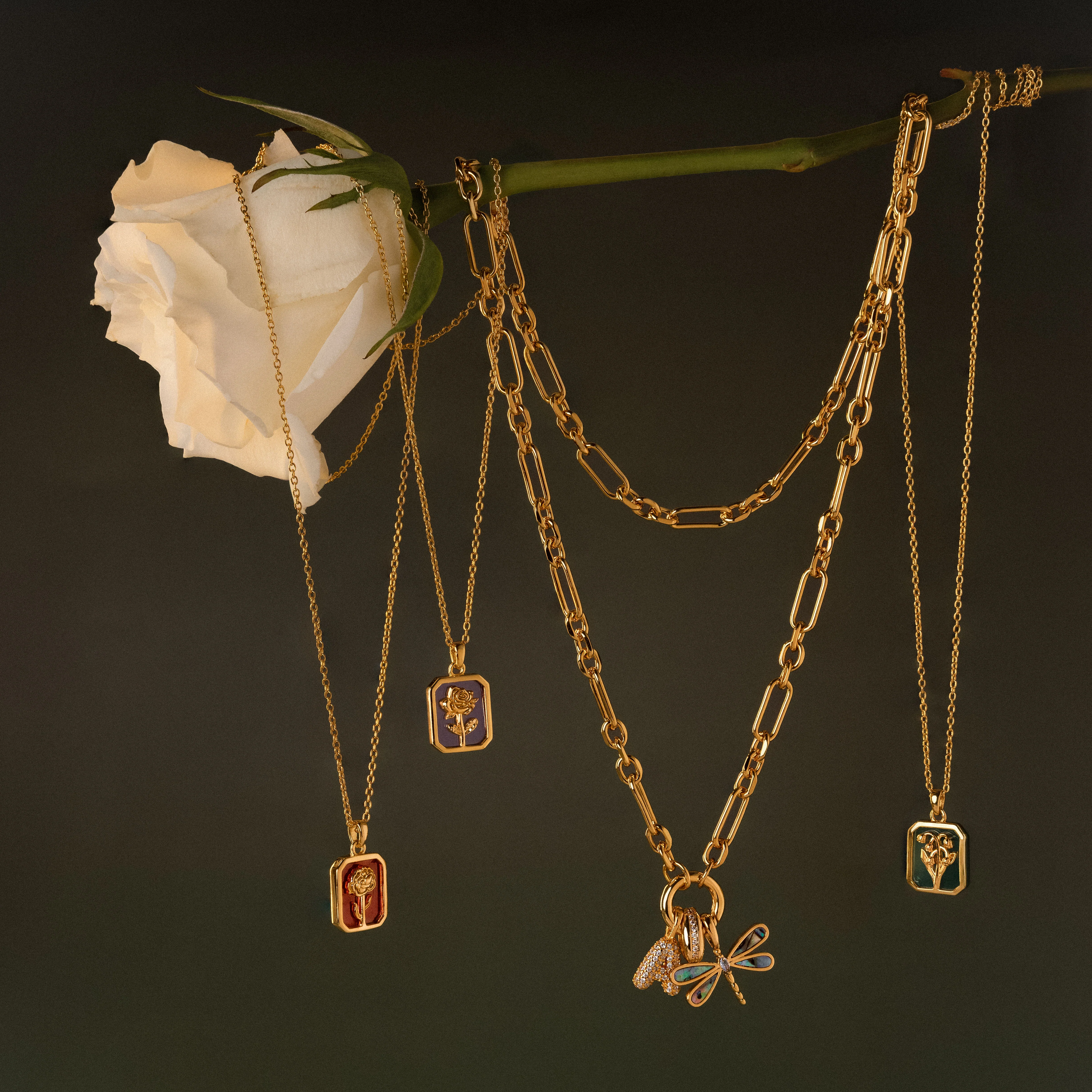 Birth Flower Charm Necklace - Image 15