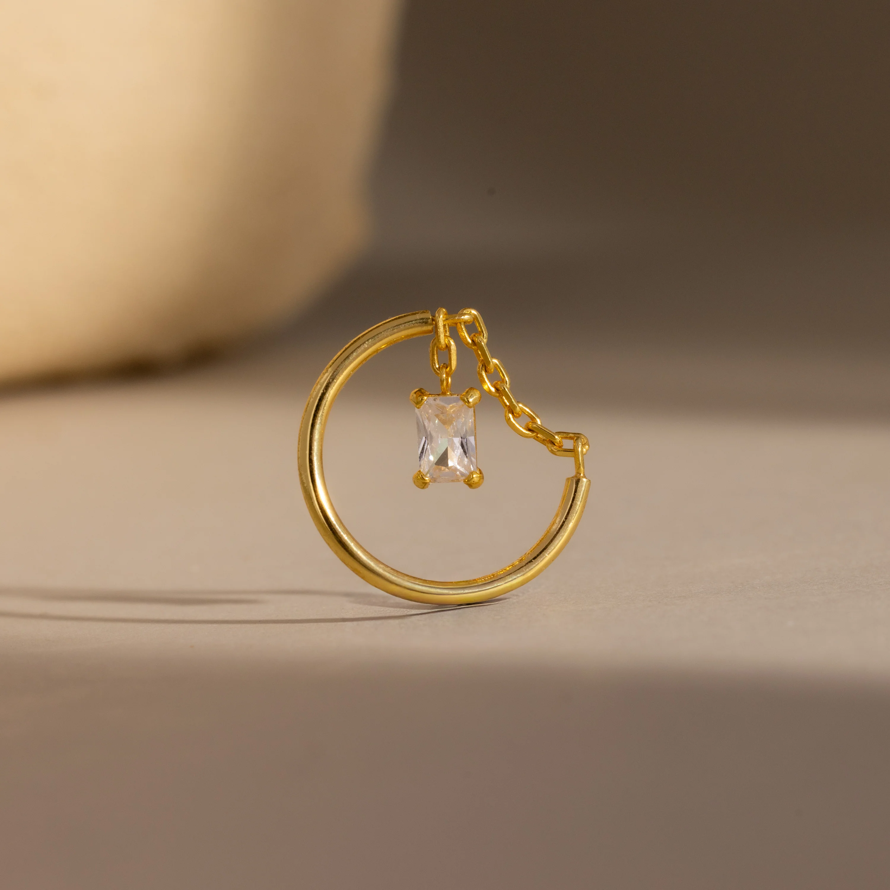Birthstone Drop Chain Ring - Image 3