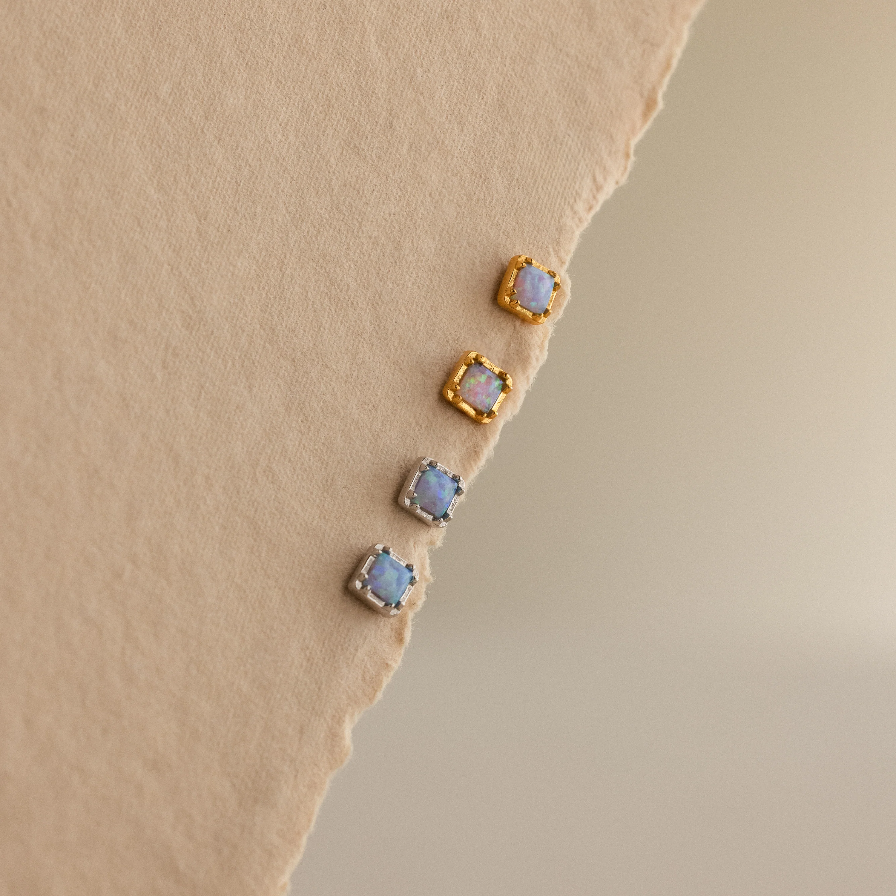 Blue Opal Prism Flatback Studs - Image 6