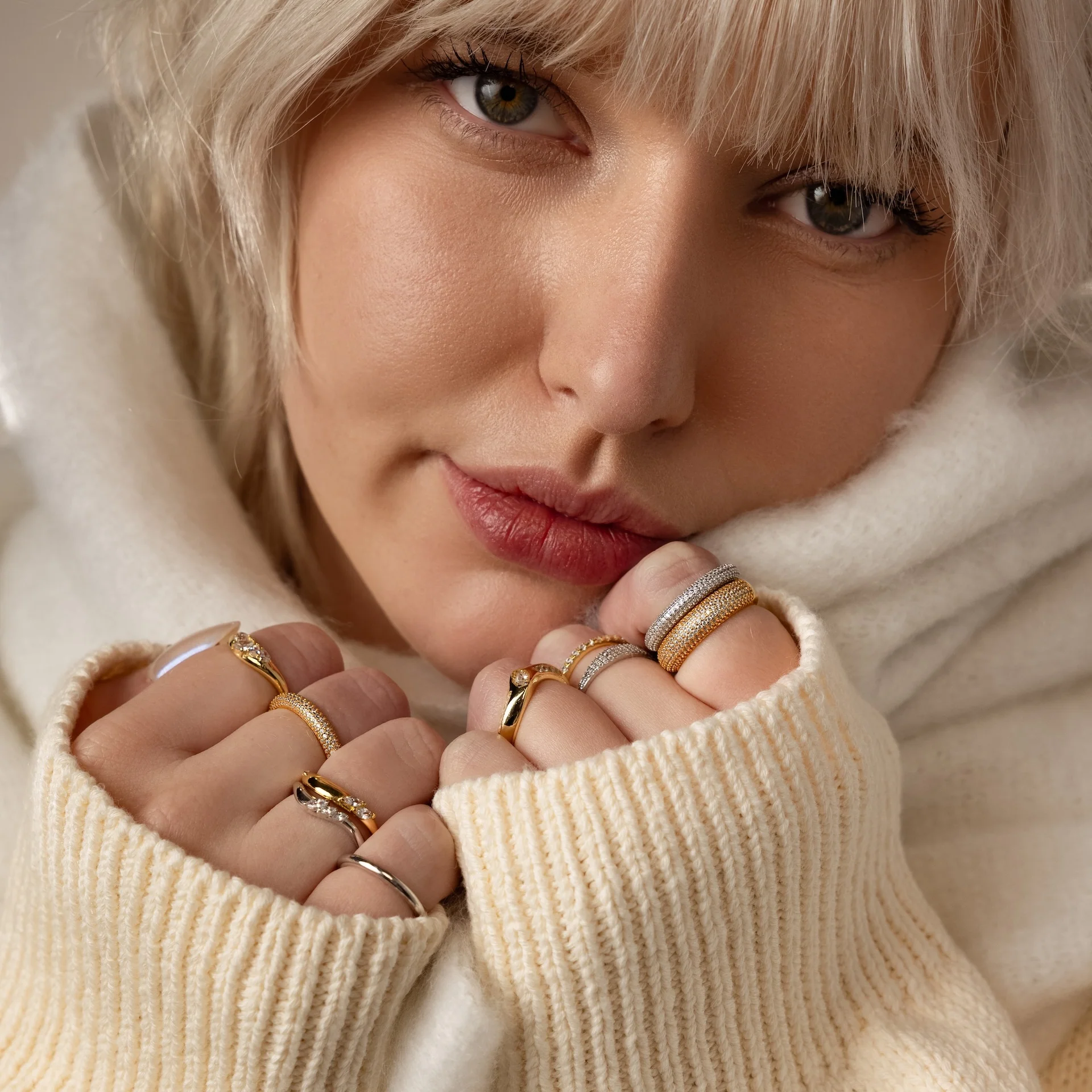 Bold Pave Stacking Ring - Image 6