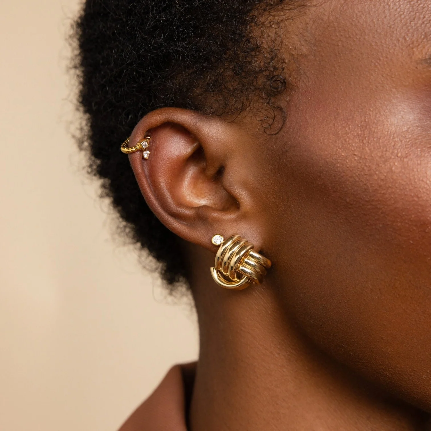 Bold Triple Knot Studs - Image 2
