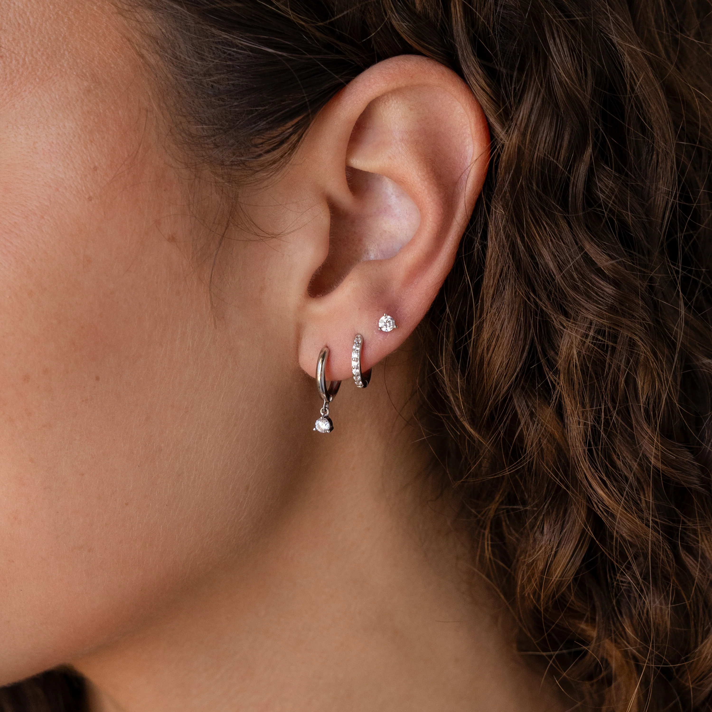 Classic Diamond Earrings Set - Image 4