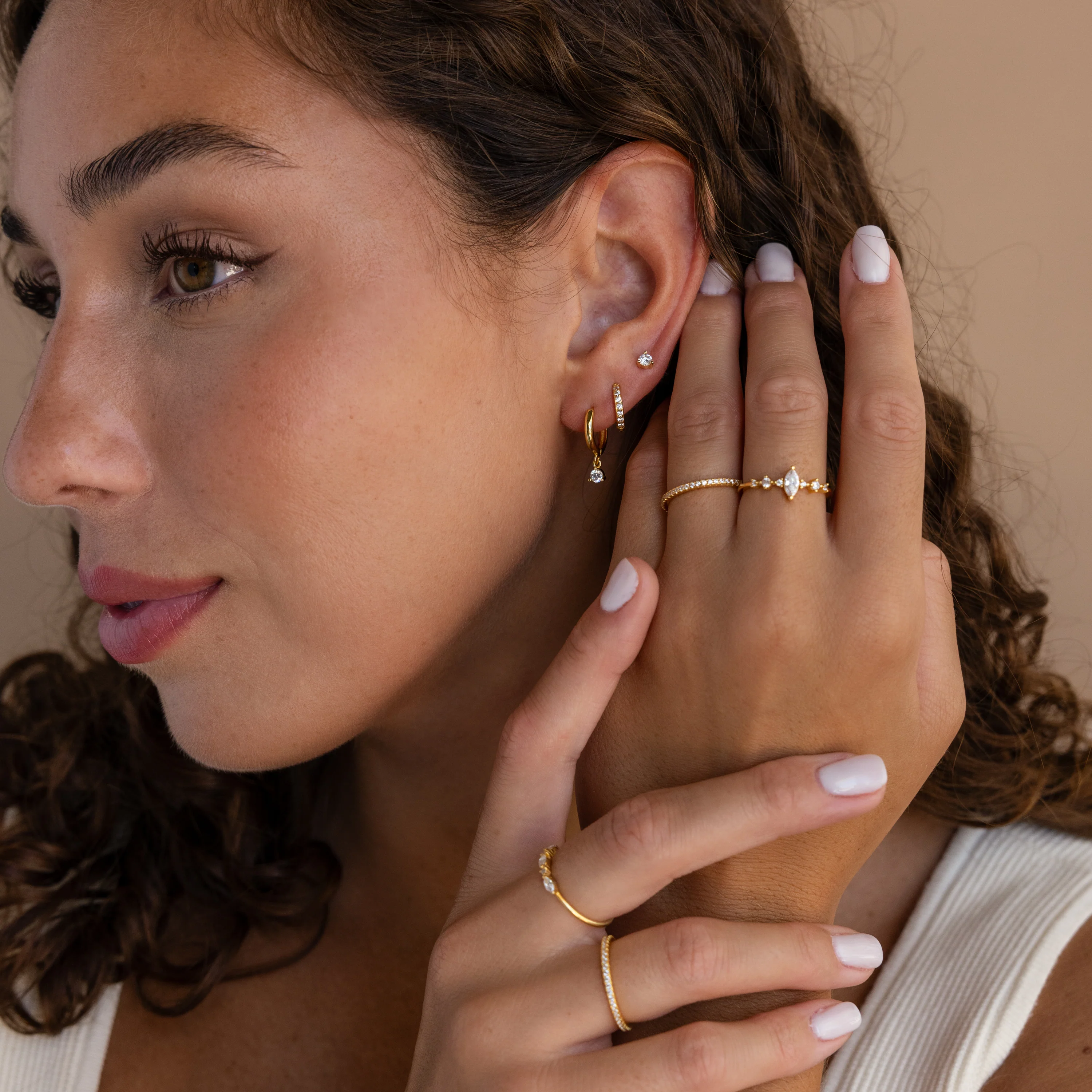 Classic Diamond Earrings Set - Image 6