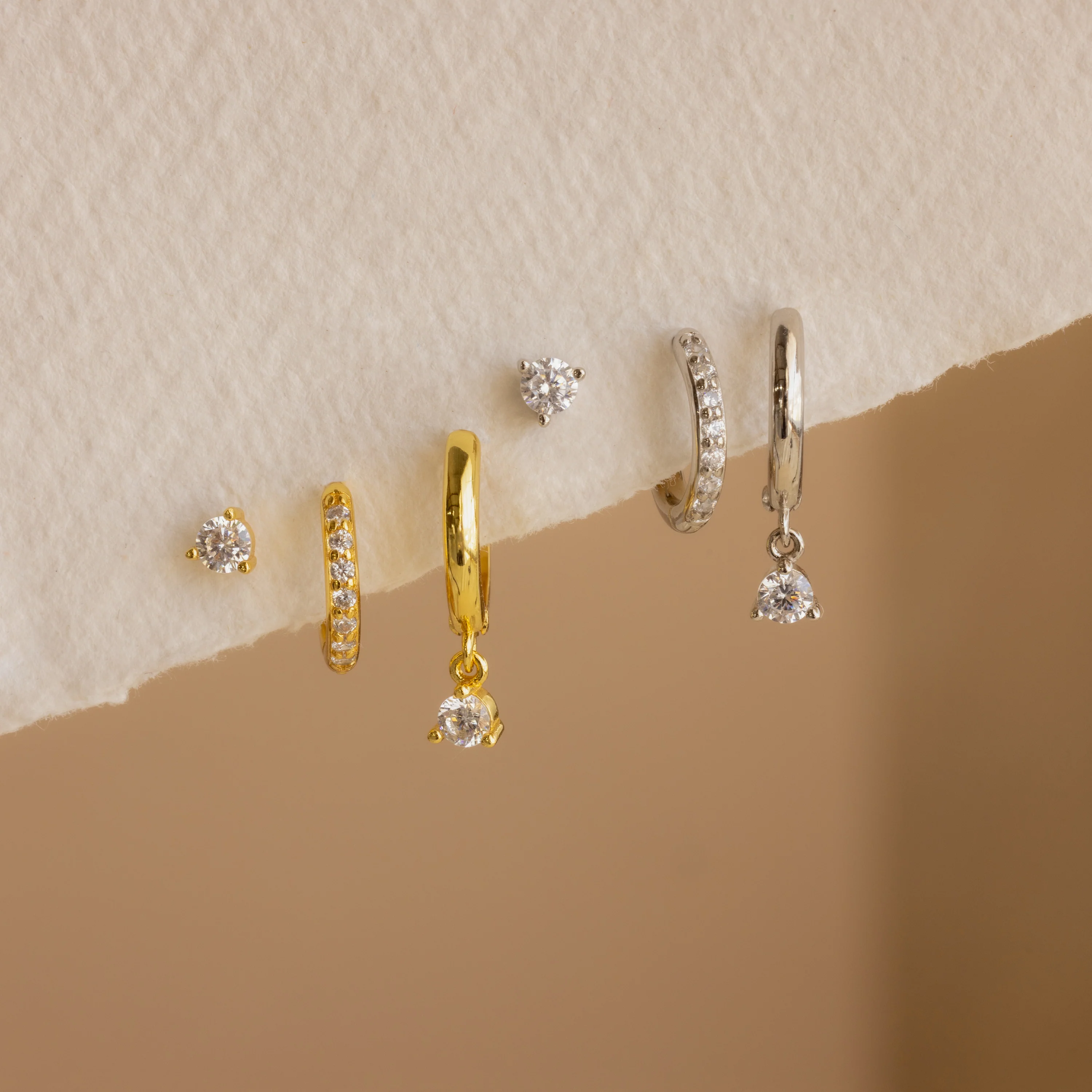 Classic Diamond Earrings Set - Image 7