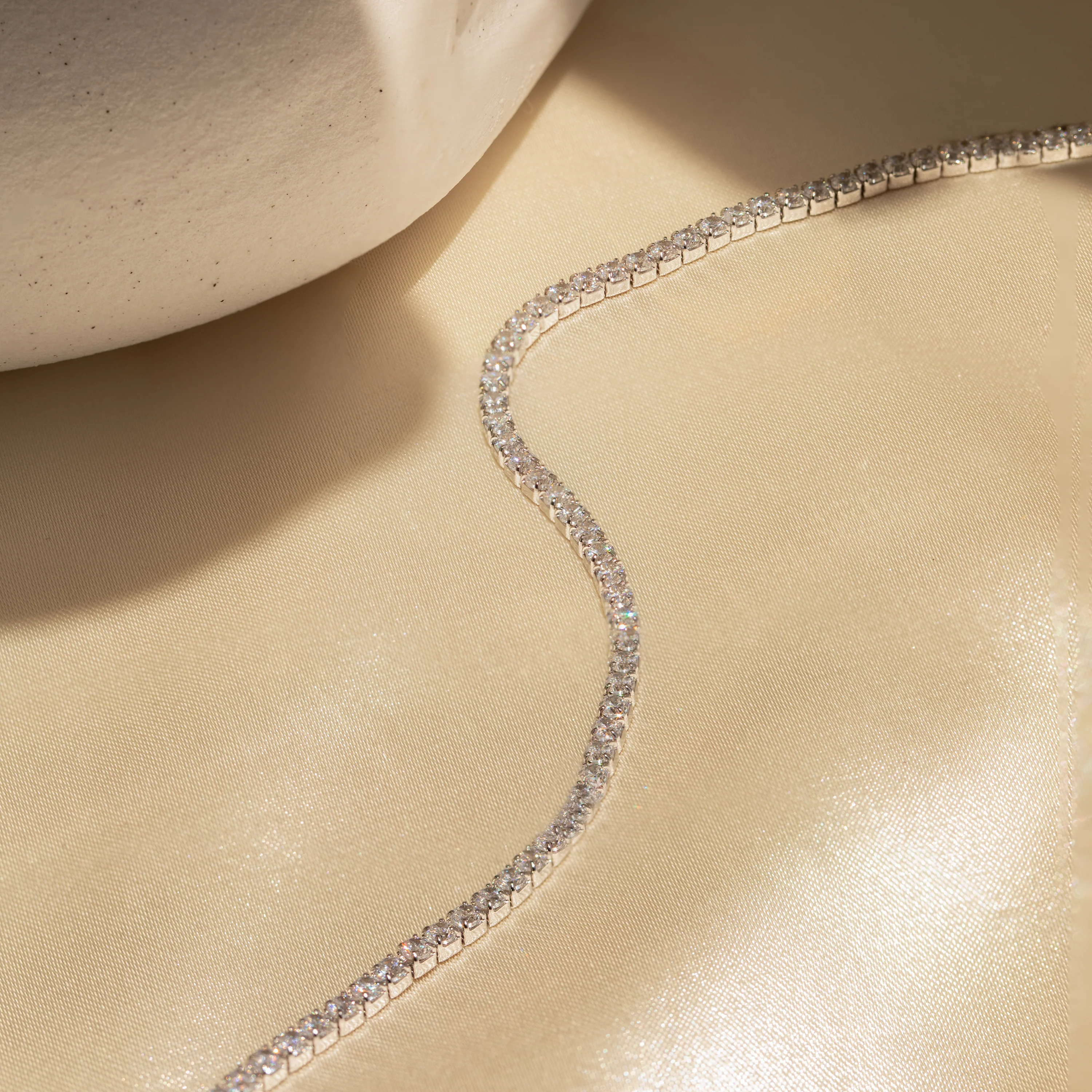 Classic Diamond Tennis Bracelet in Silver - Image 6