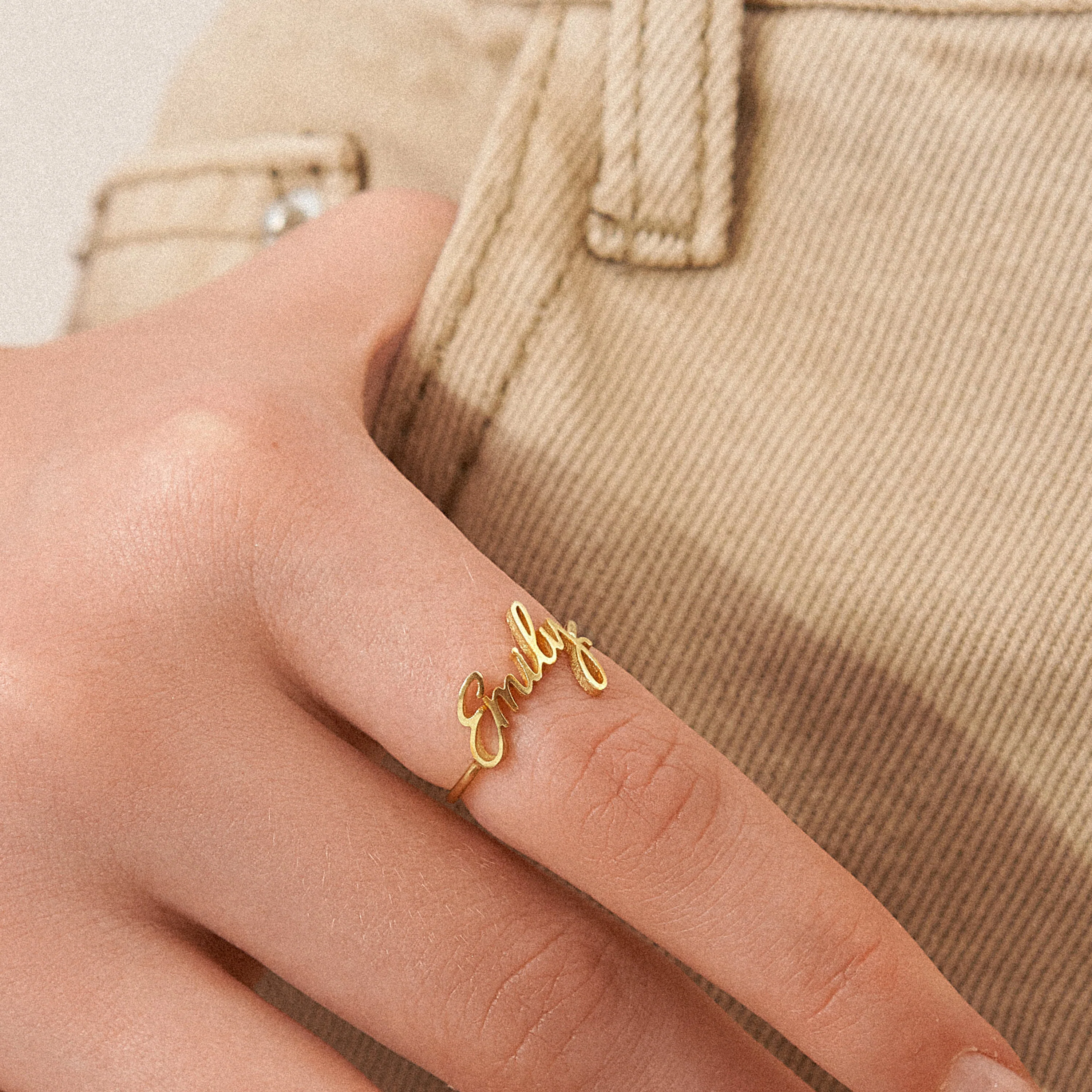 Grace Script Name Ring - Image 2