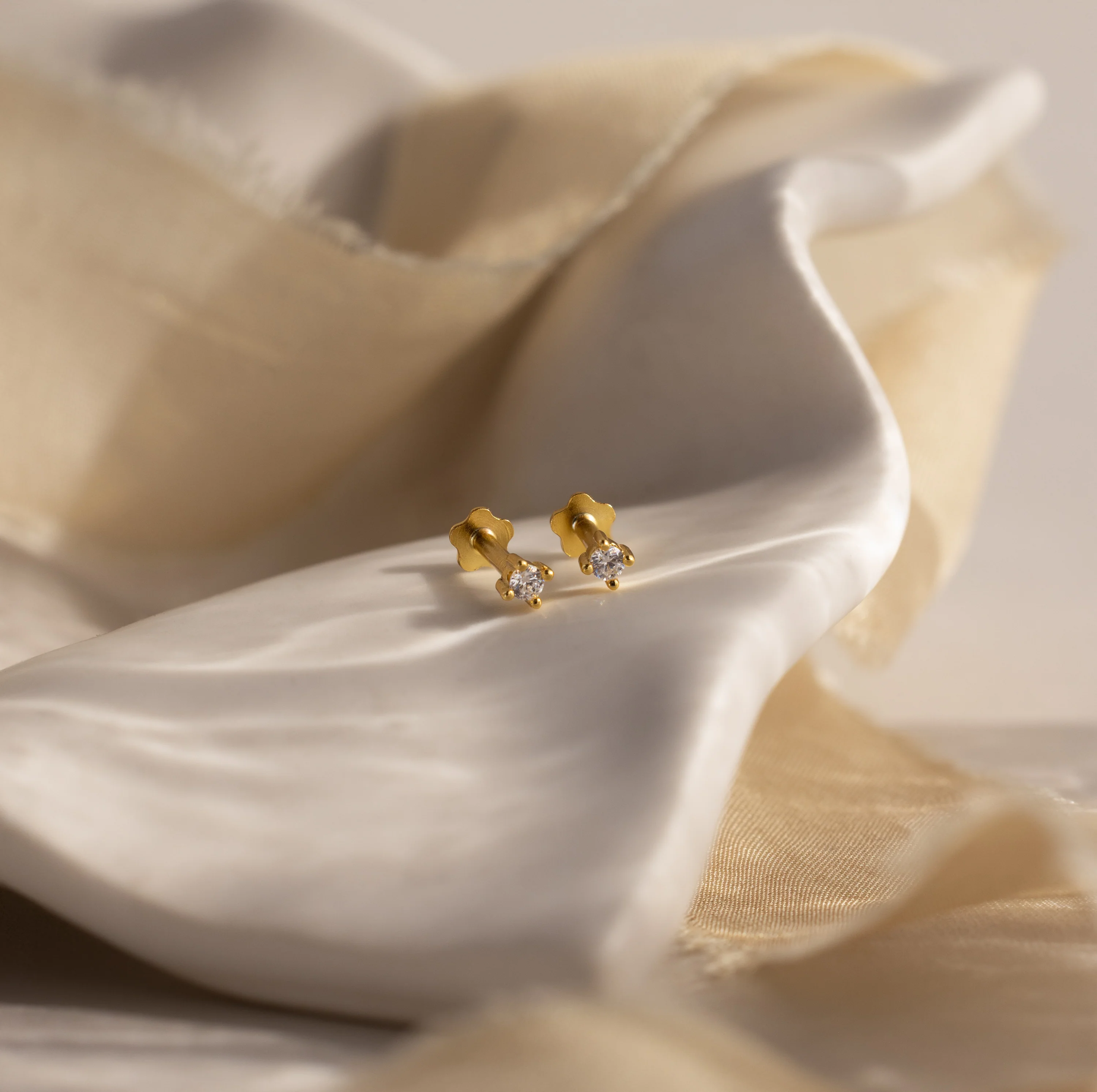 Dainty Birthstone Flatback Studs - Image 3