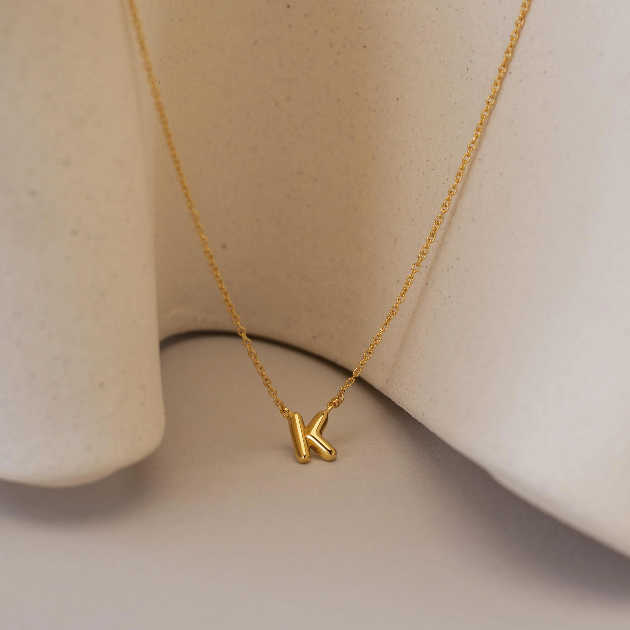 Dainty Bubble Letter Necklace - Image 2