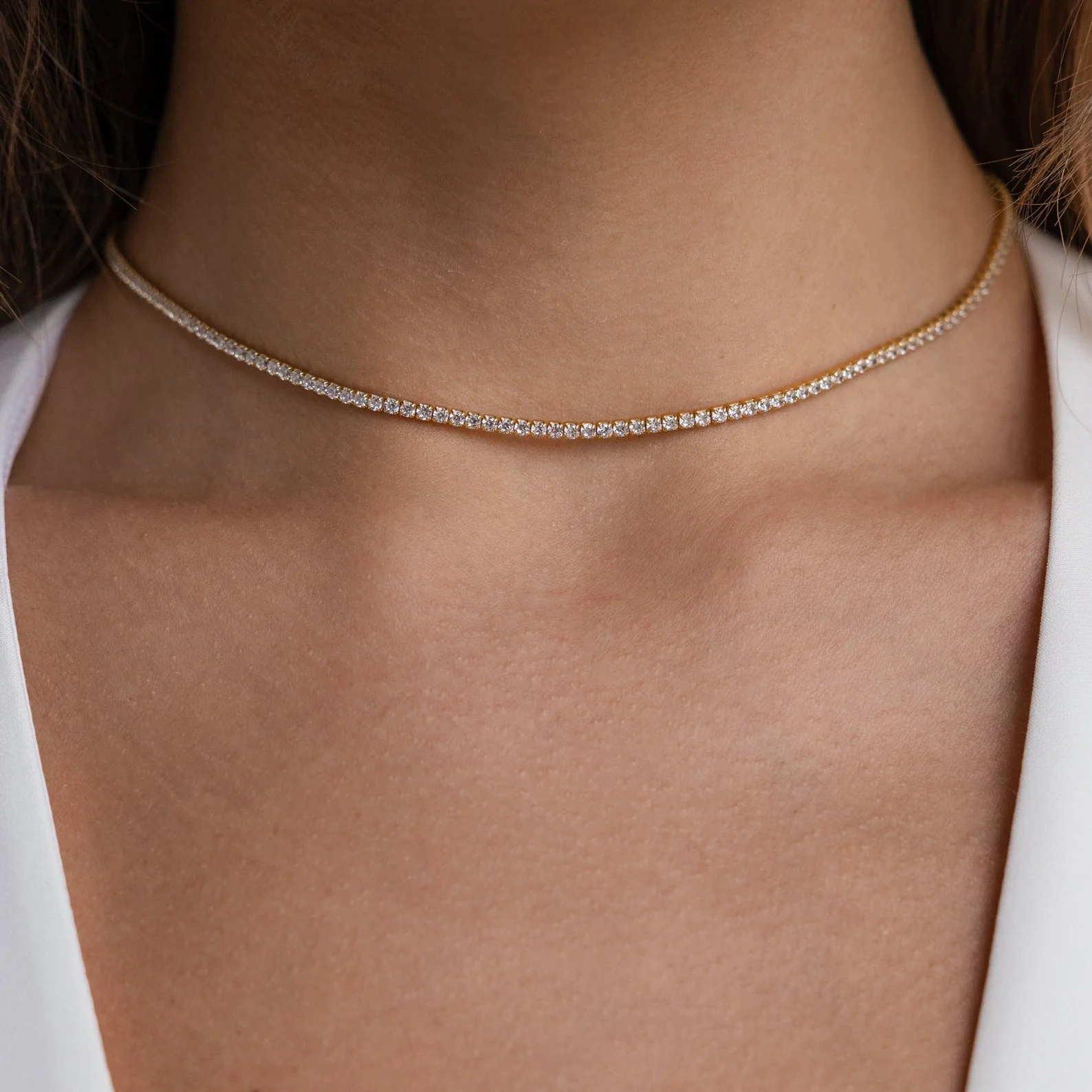Dainty Diamond Necklace Set - Image 6