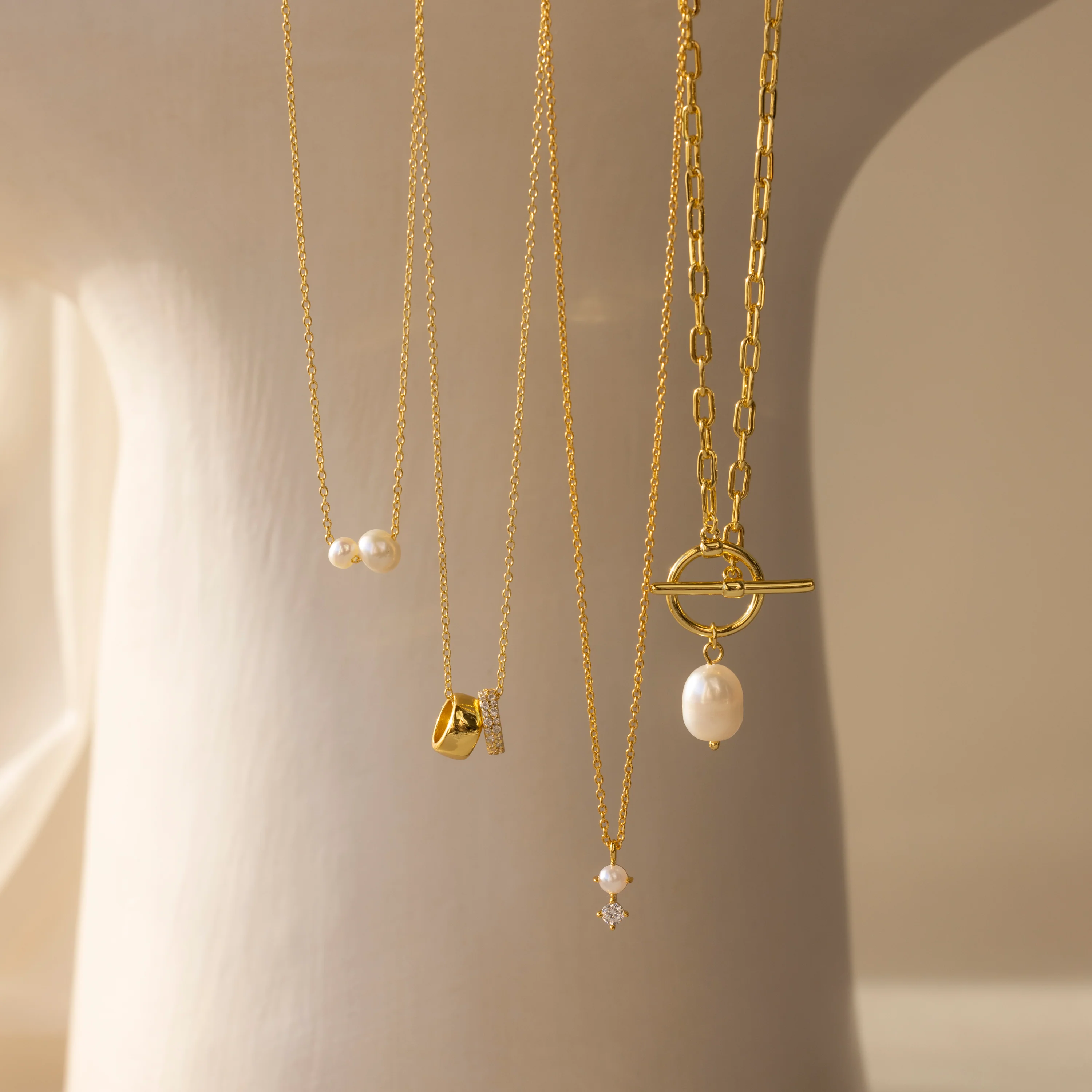 Dainty Duo Pearl Necklace - Image 8