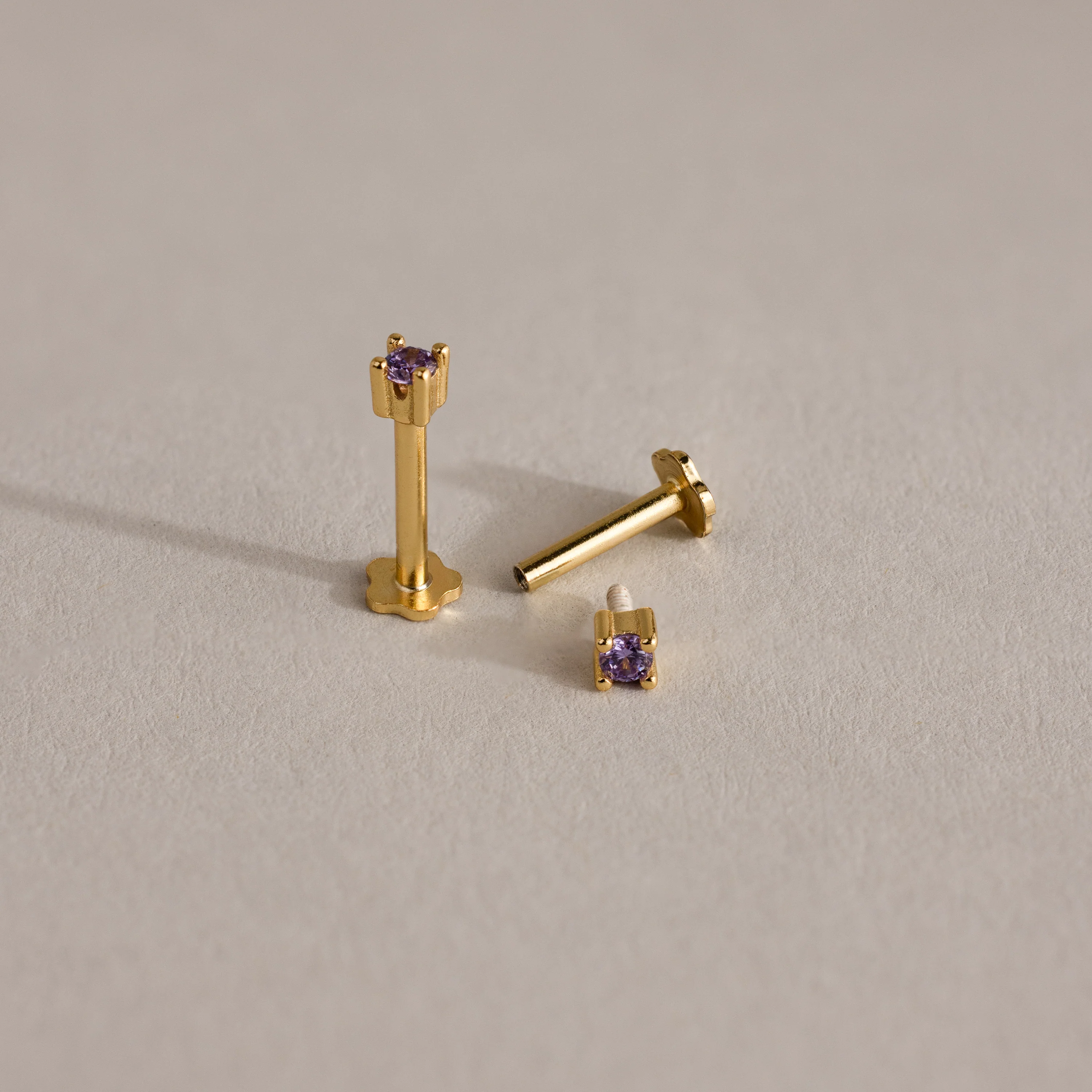 Dainty Aquamarine Flatback Studs - Image 3