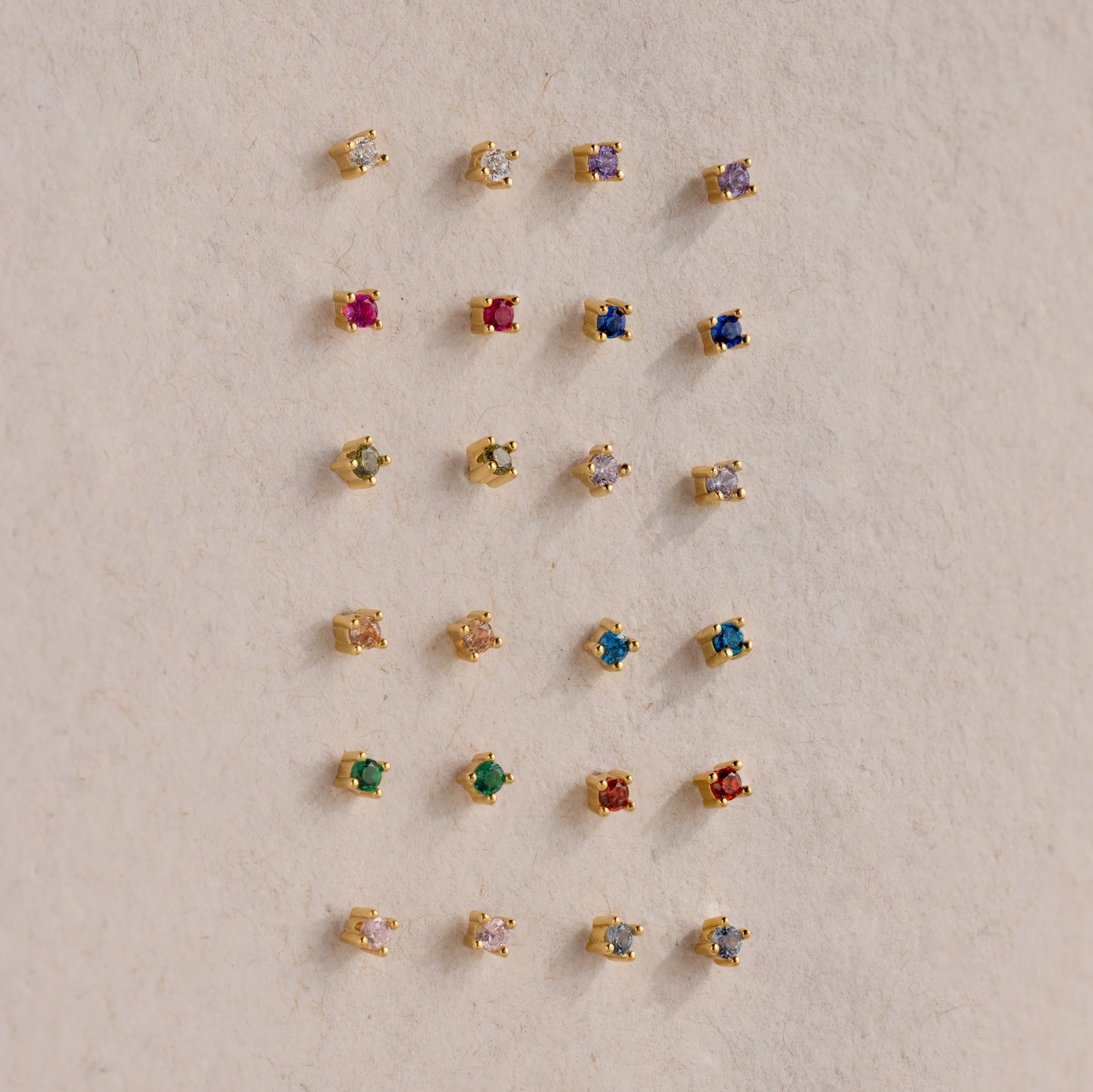 Dainty Aquamarine Flatback Studs - Image 5