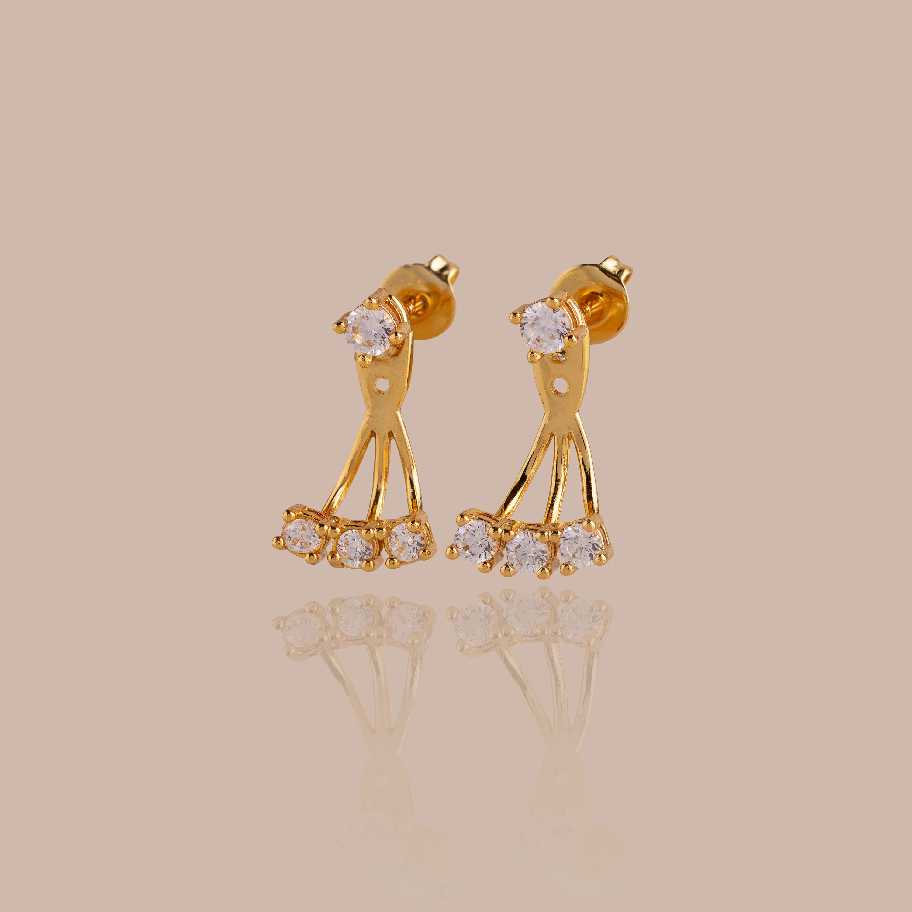 Diamond Cascade Ear Jackets - Image 3