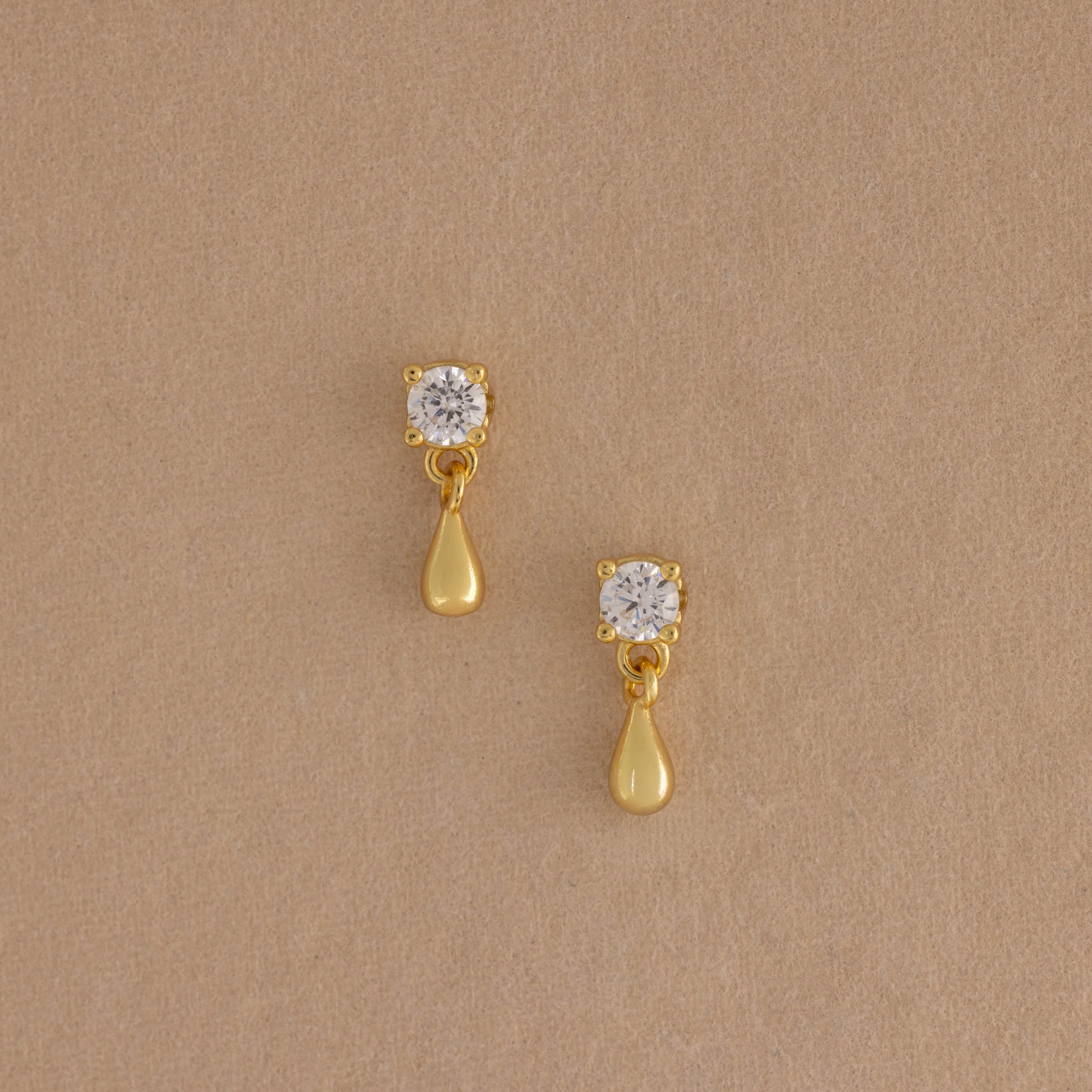 Diamond Droplet Studs in 18K Gold - Image 3