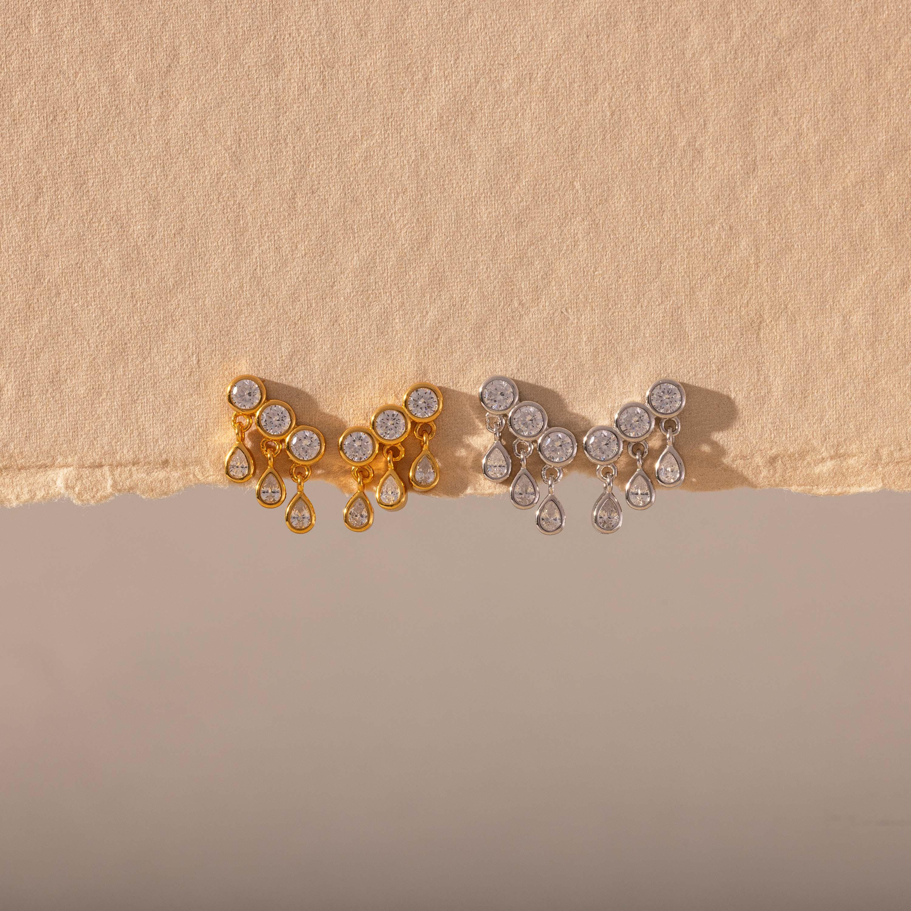 Diamond Raindrop Studs - Image 3