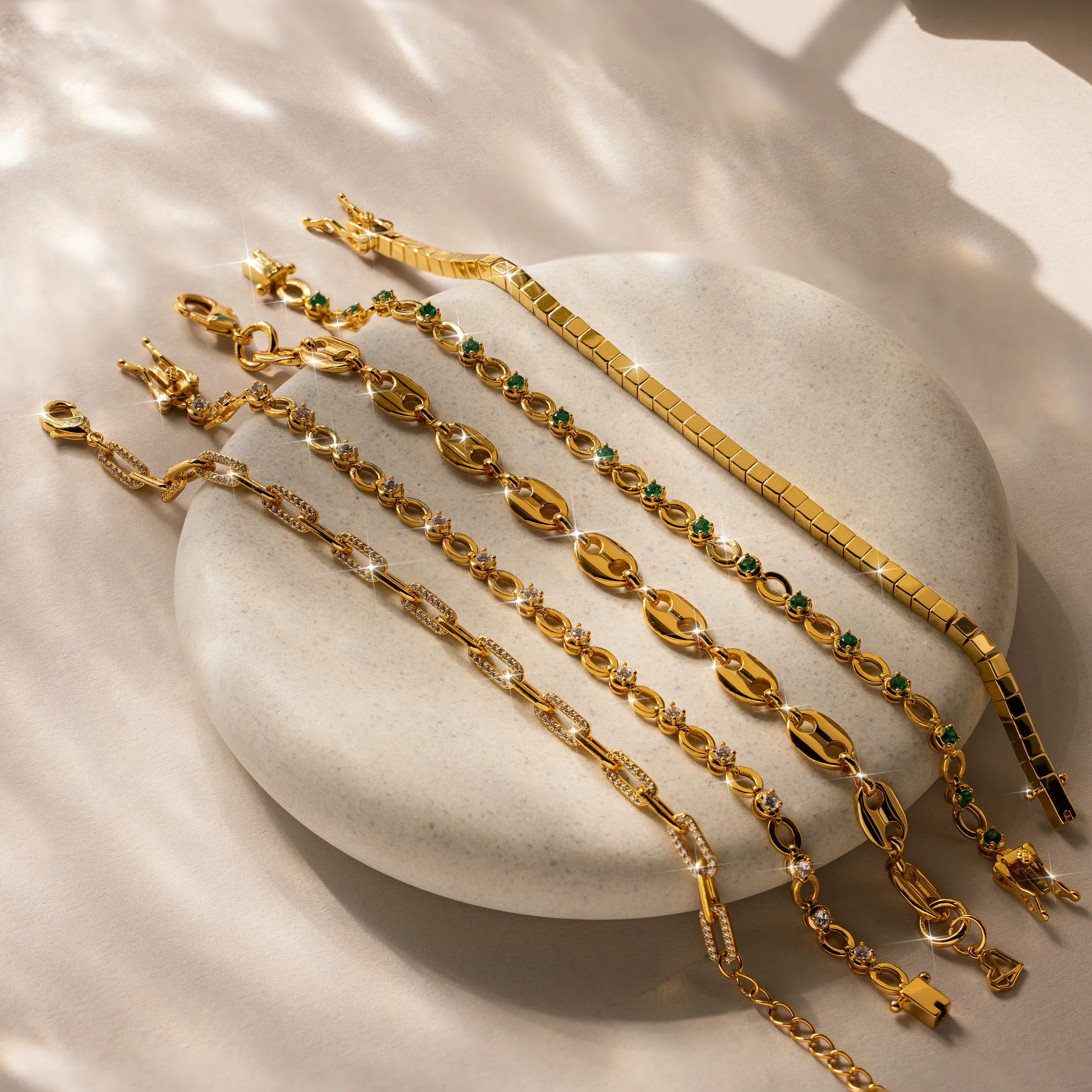Emerald Chain Tennis Bracelet - Image 7