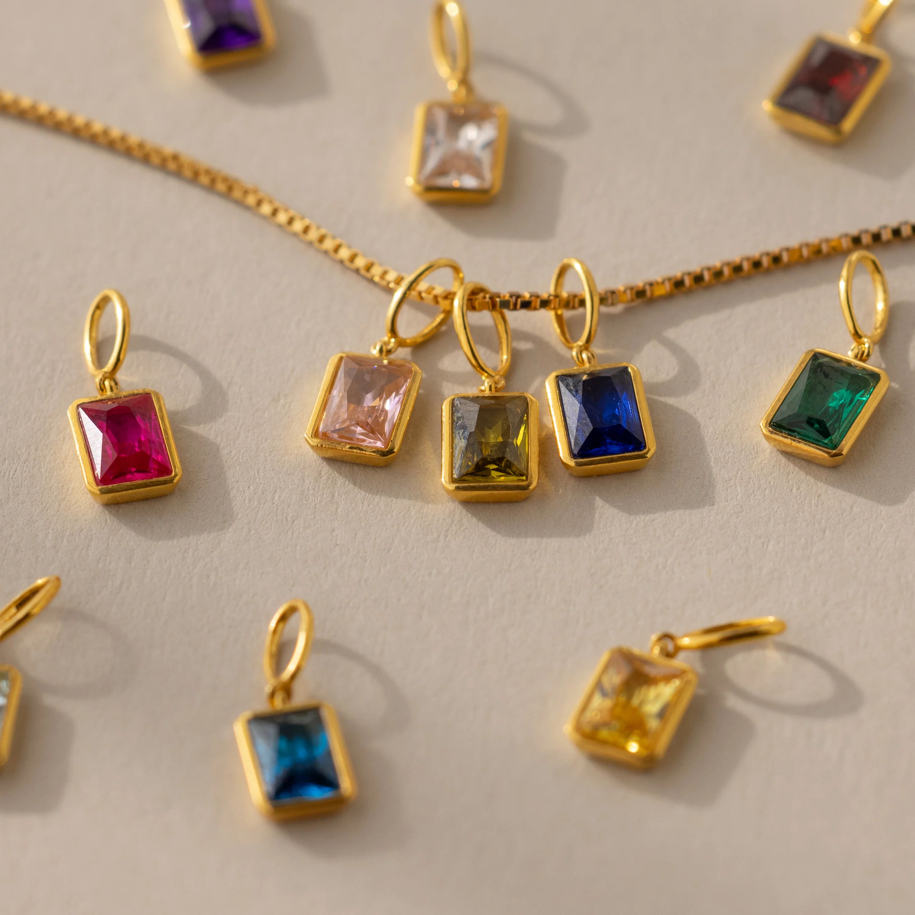 Emerald Cut Sapphire Charm - Image 5