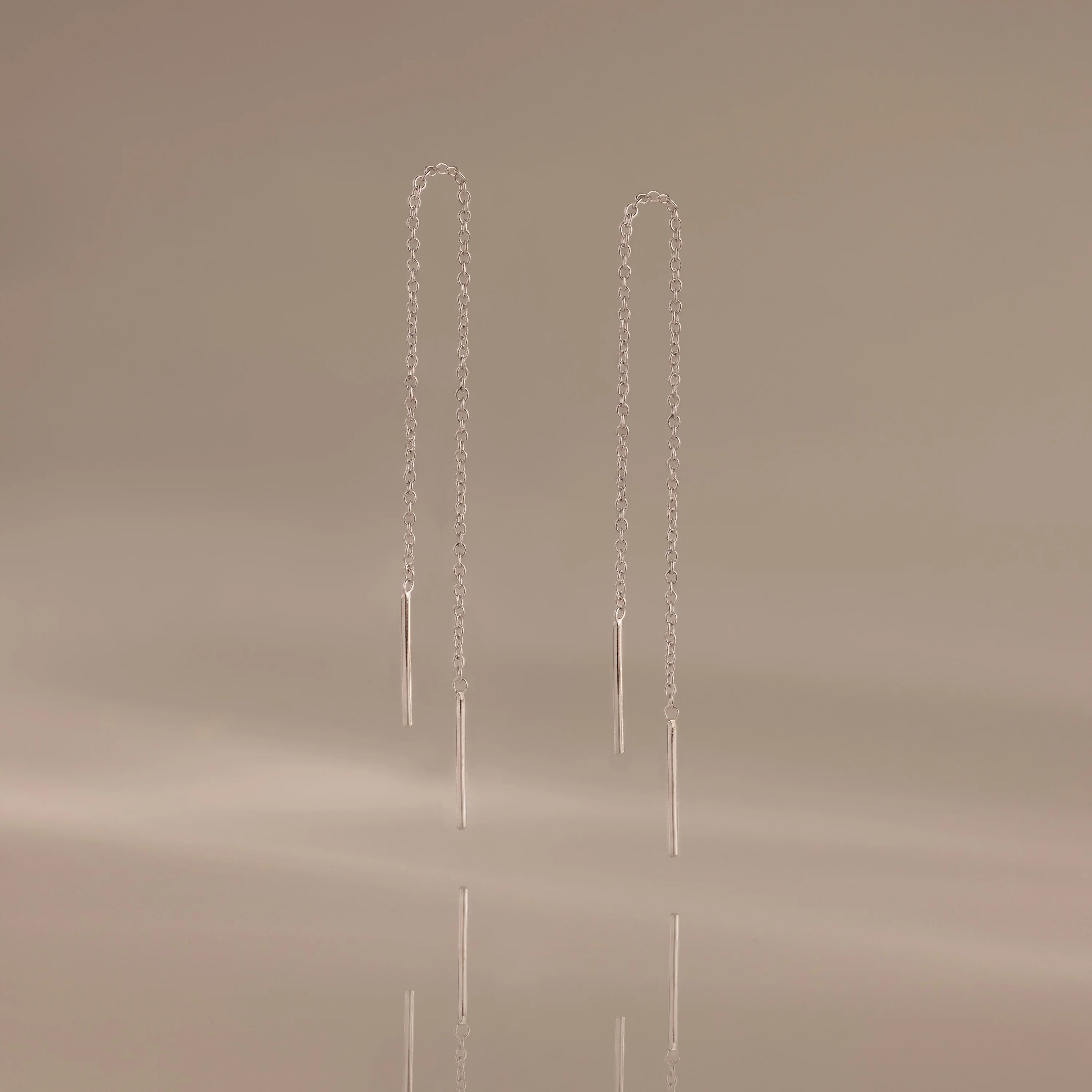 Essential Threader Earrings in Silver