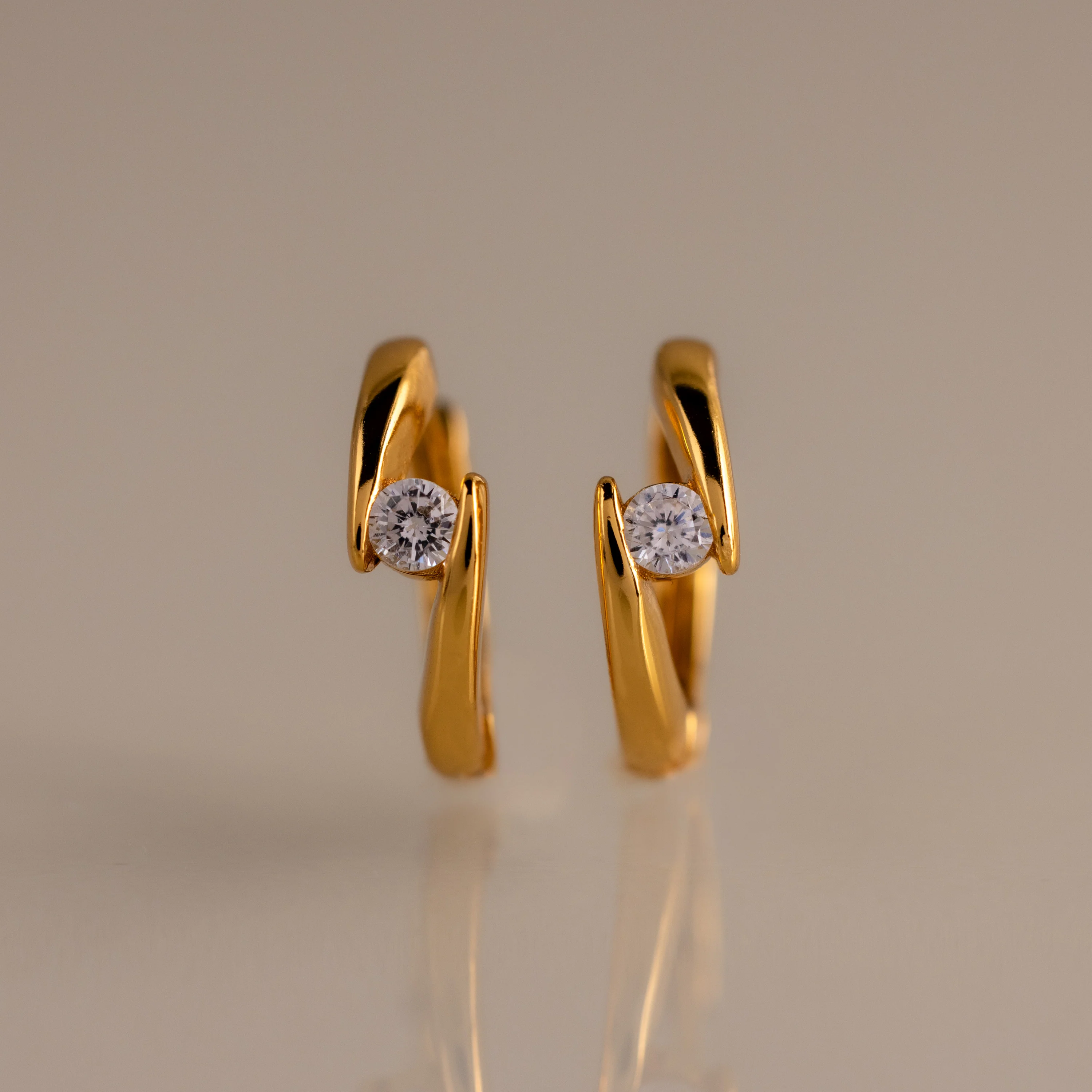 Floating Birthstone Huggies - Image 4