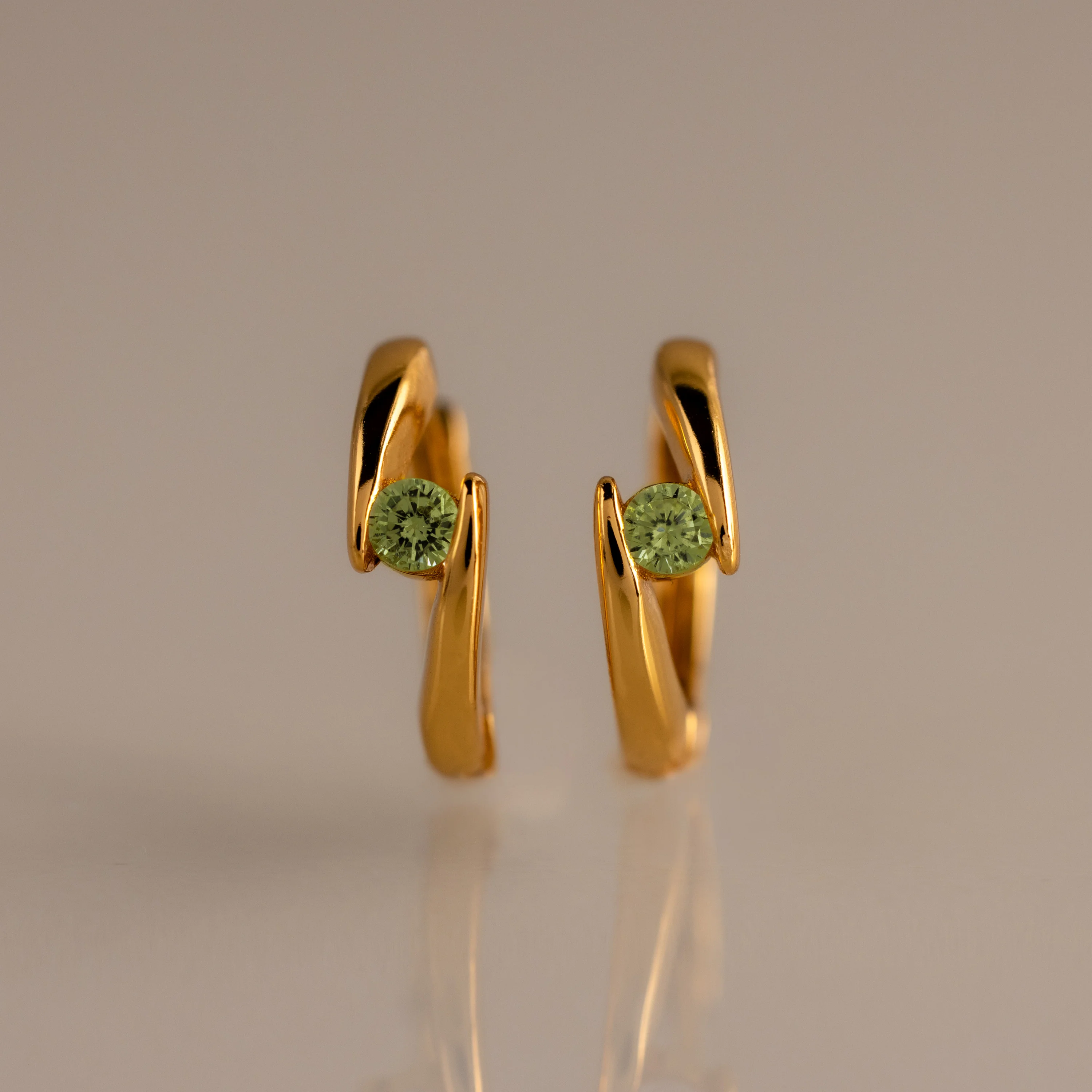 Floating Birthstone Huggies - Image 9