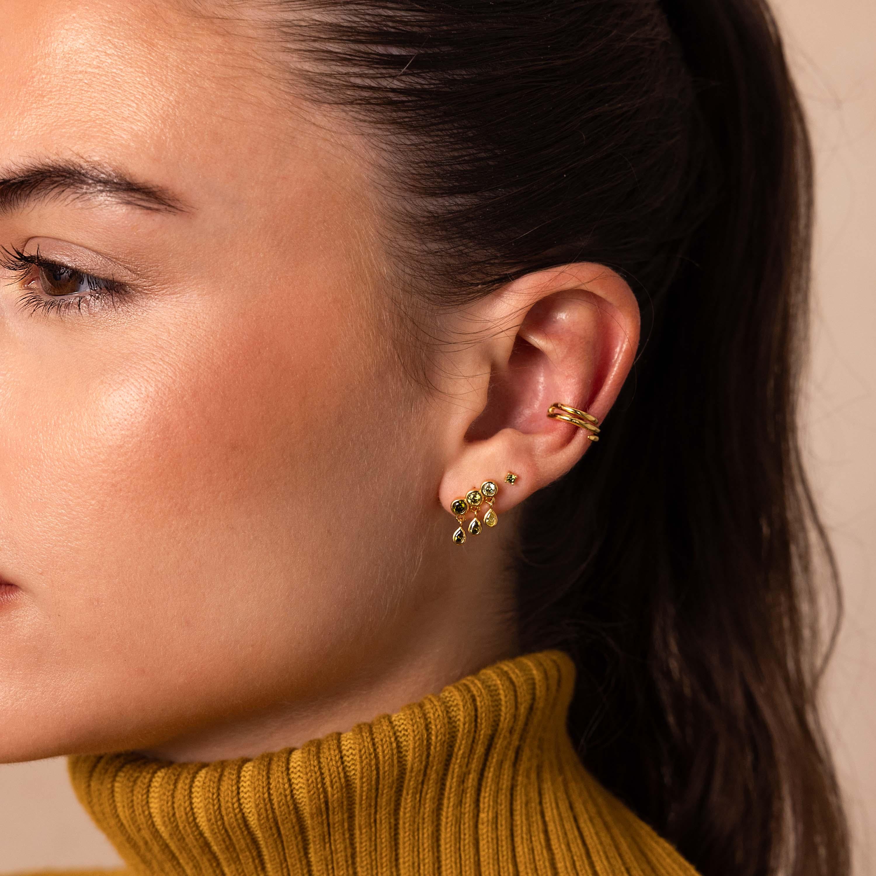 Peridot Raindrop Studs - Image 4