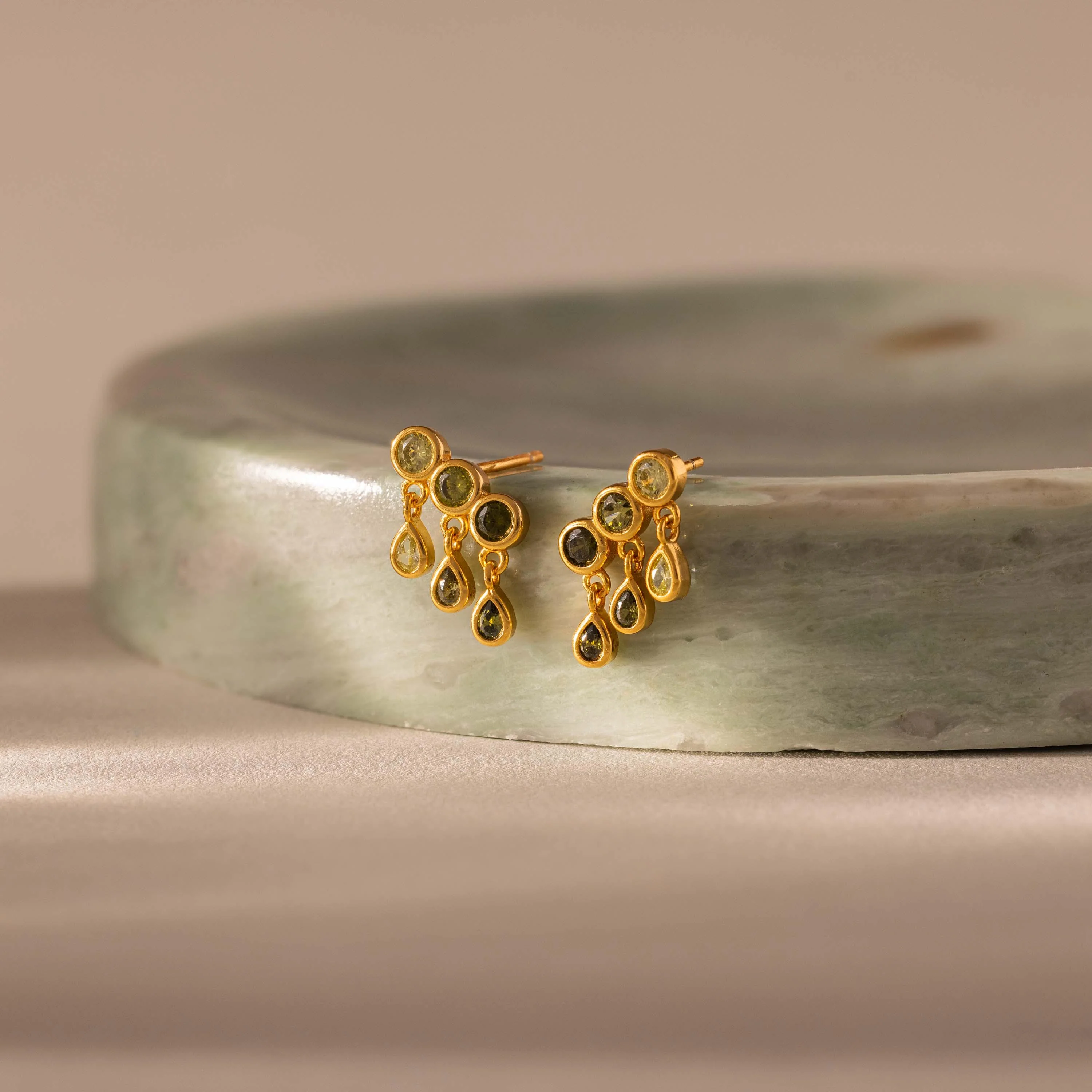 Gemstone Raindrop Studs - Image 7