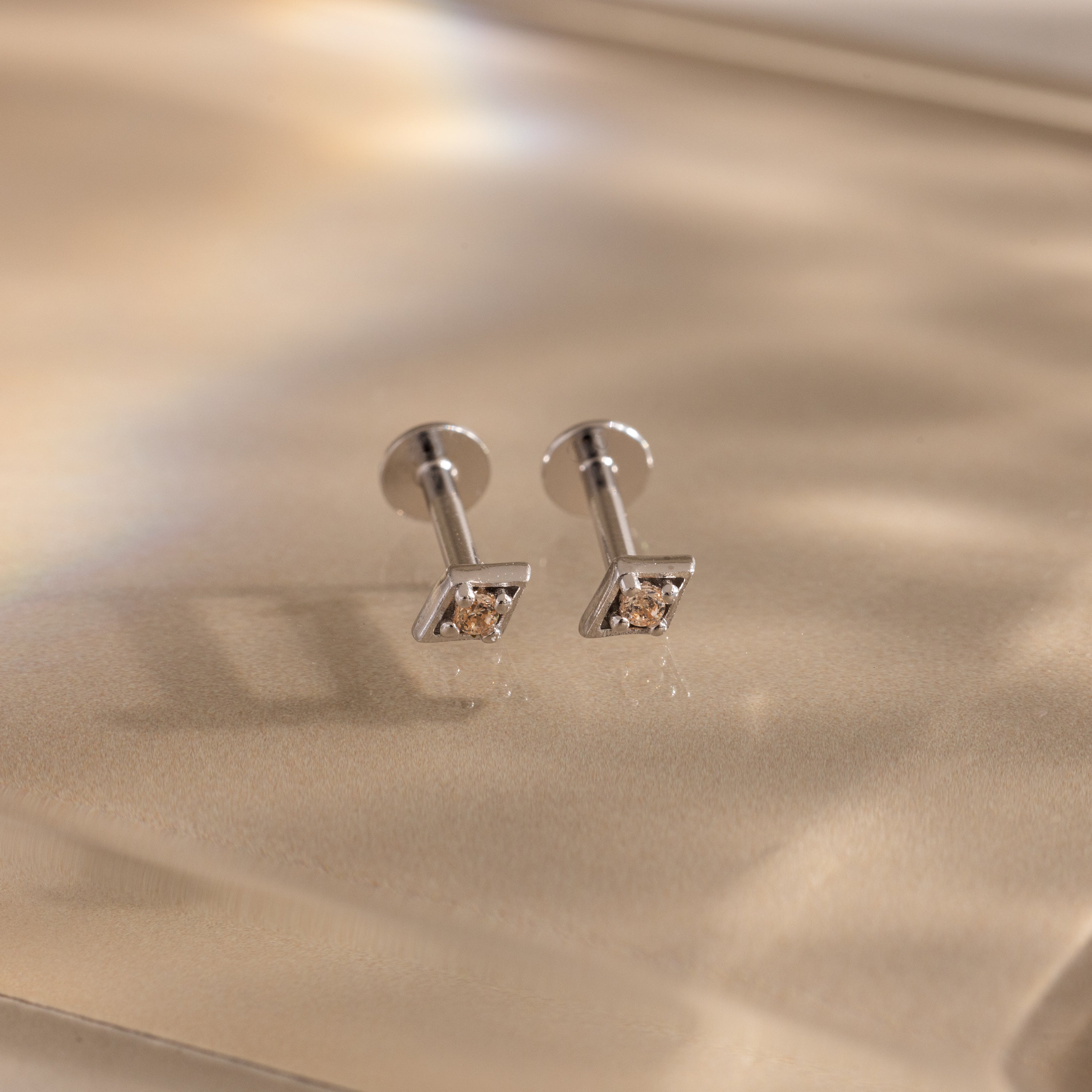 Geometric Emerald Flat Back Studs - Image 4