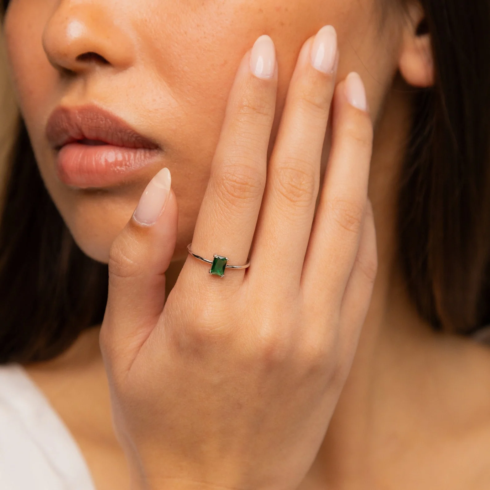 Harley Emerald Ring - Silver - Image 4