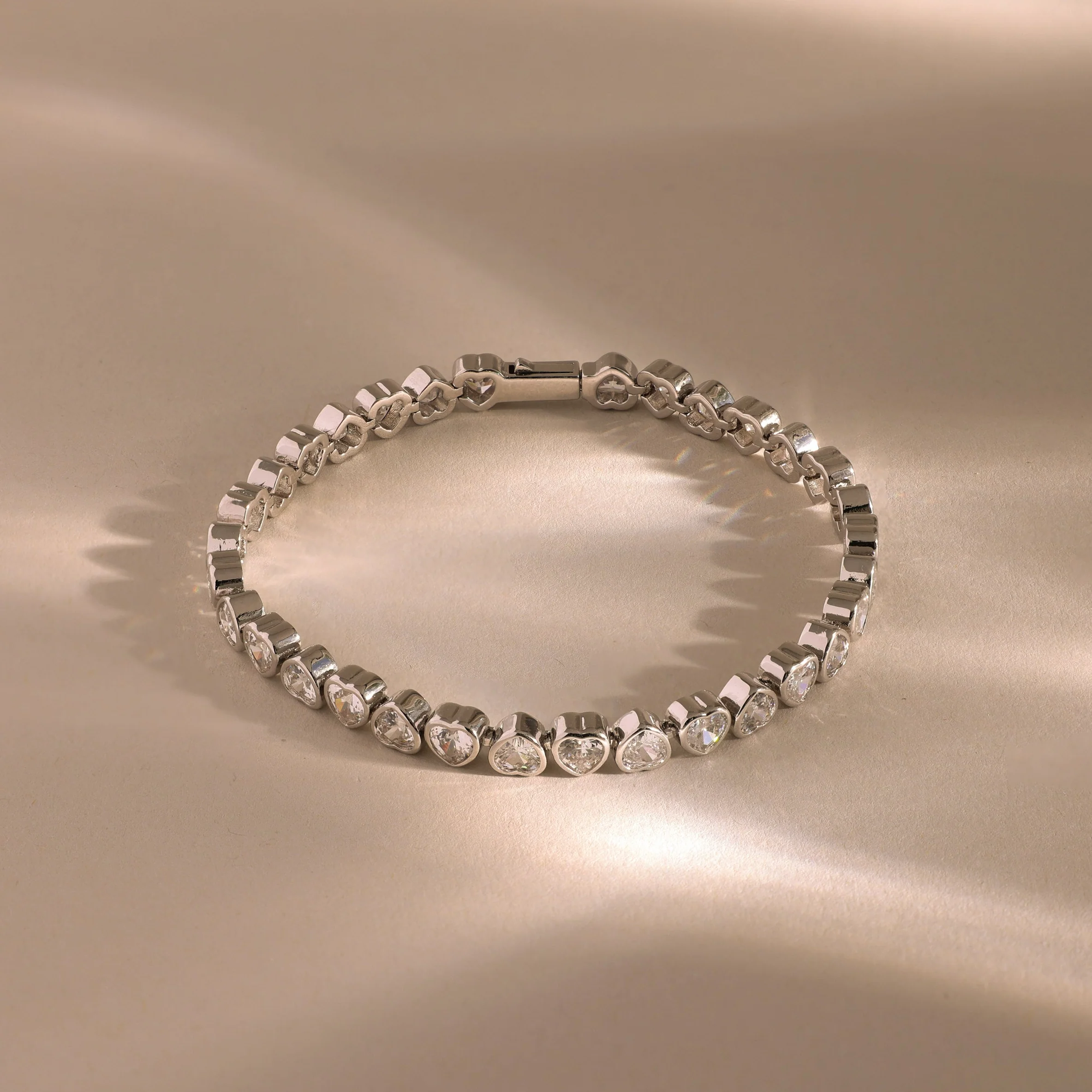 Heart Tennis Bracelet