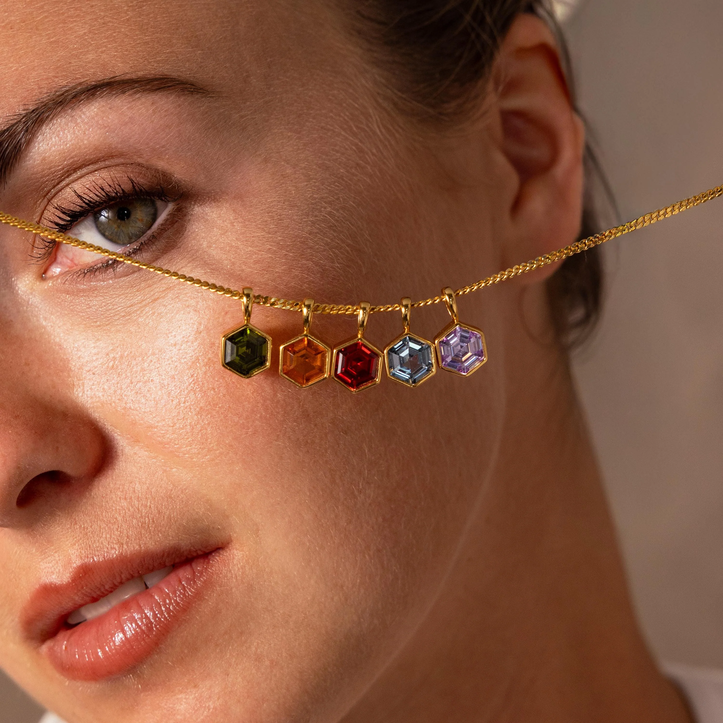 Hexagon Birthstone Charm - Image 7