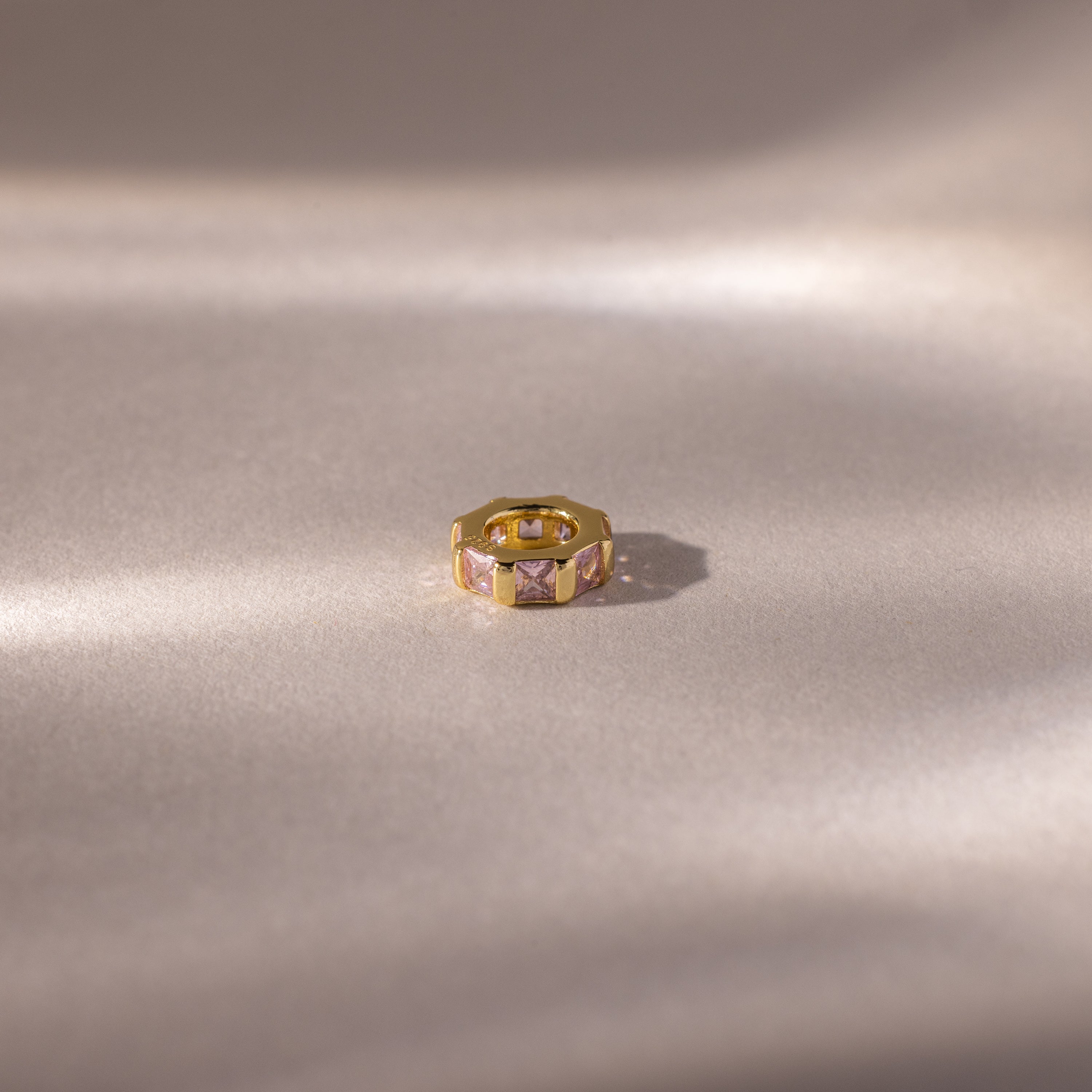 Infinity Princess Pink Tourmaline Charm