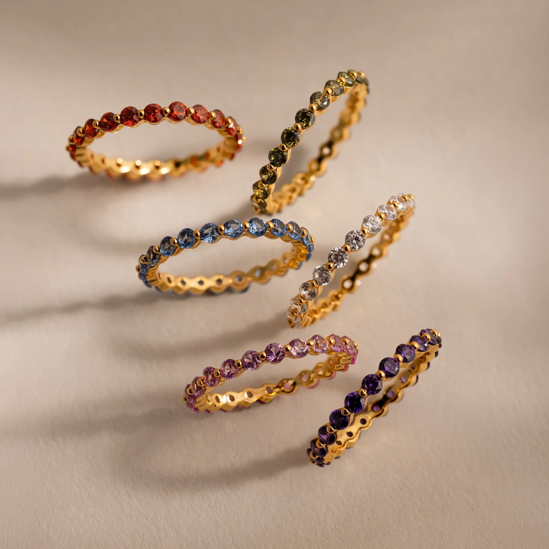 Lace Eternity Garnet Ring - Image 5