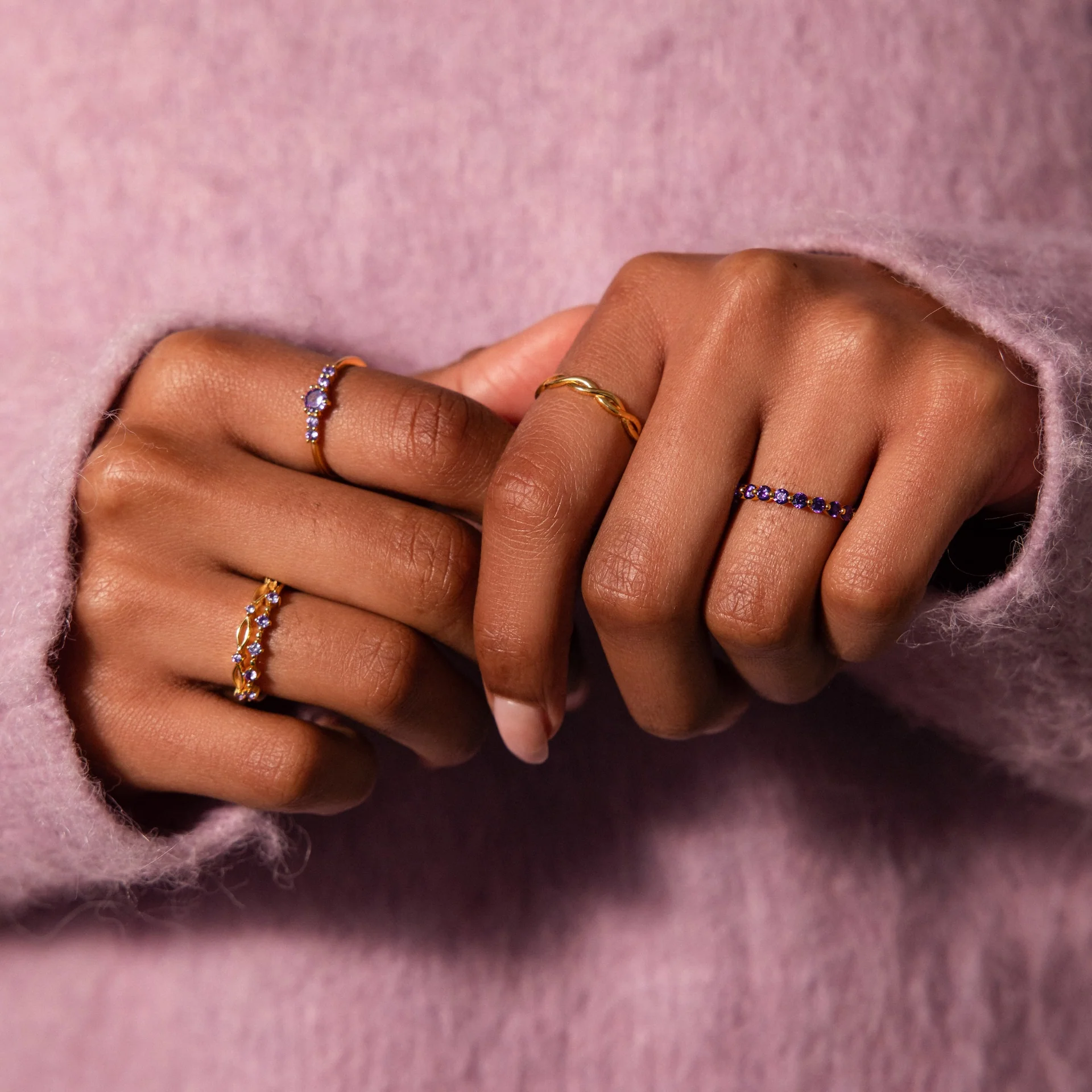 Lace Eternity Pink Tourmaline Ring - Image 6