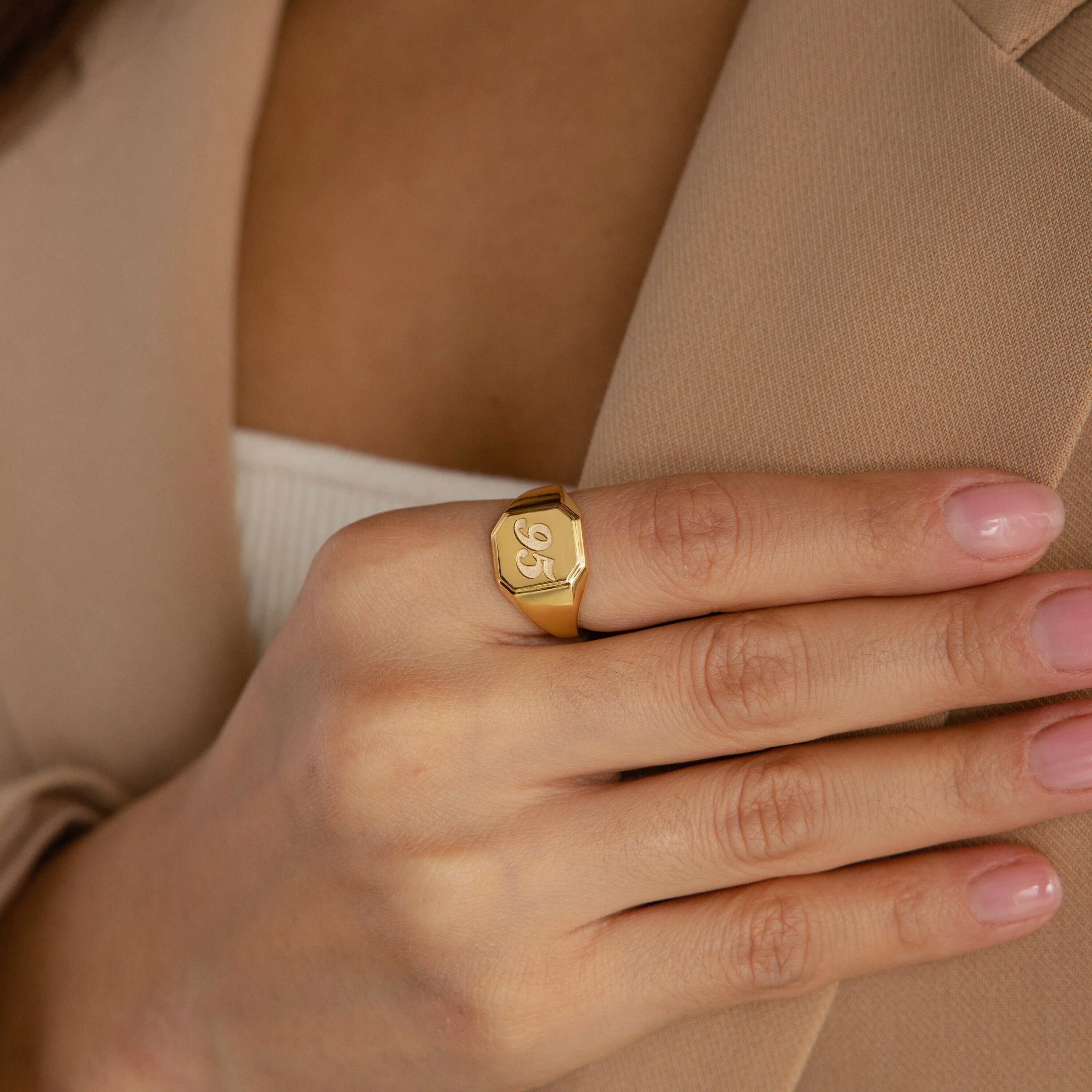 Lucky Number Signet Ring - Image 2