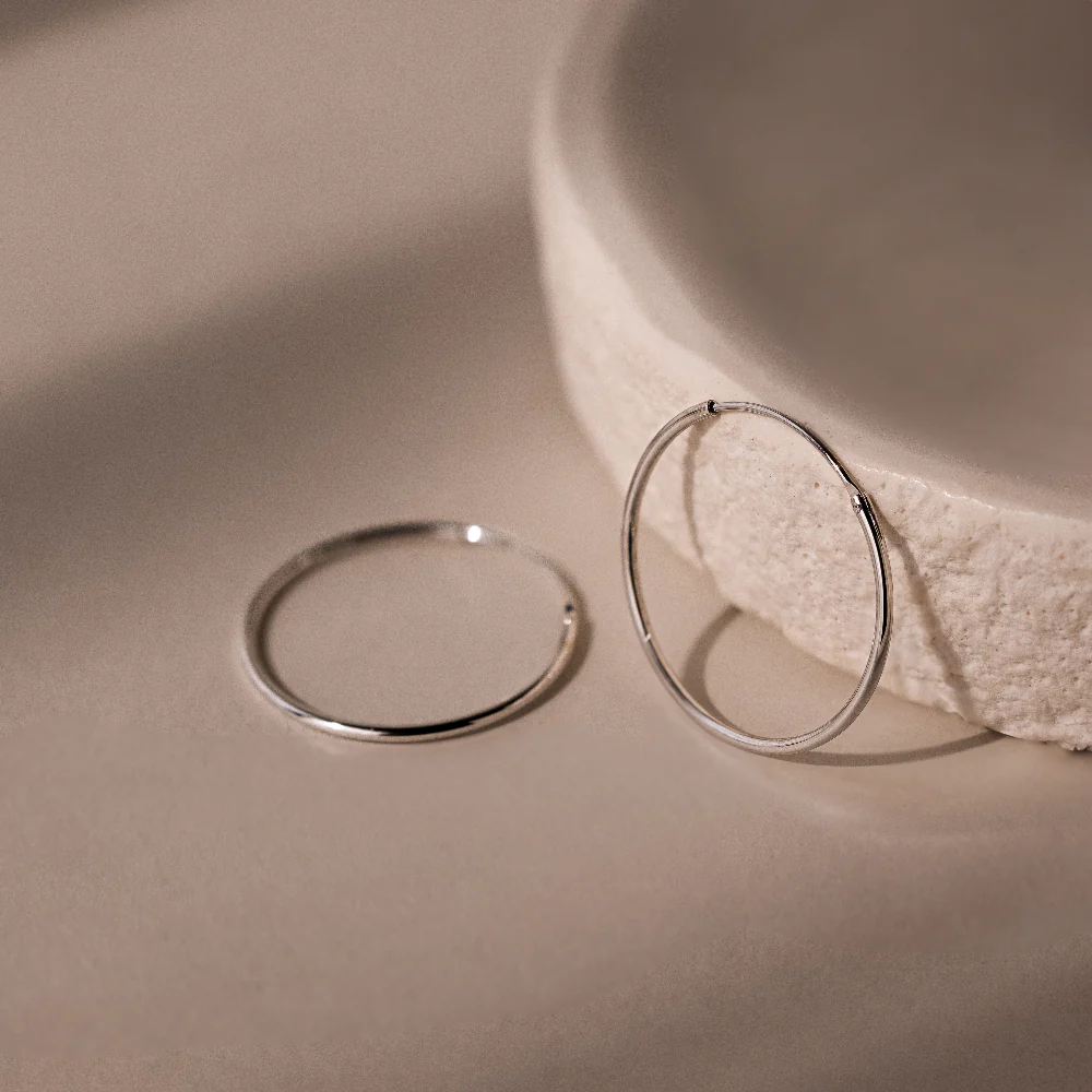 Medium Thin Hoops - Image 5