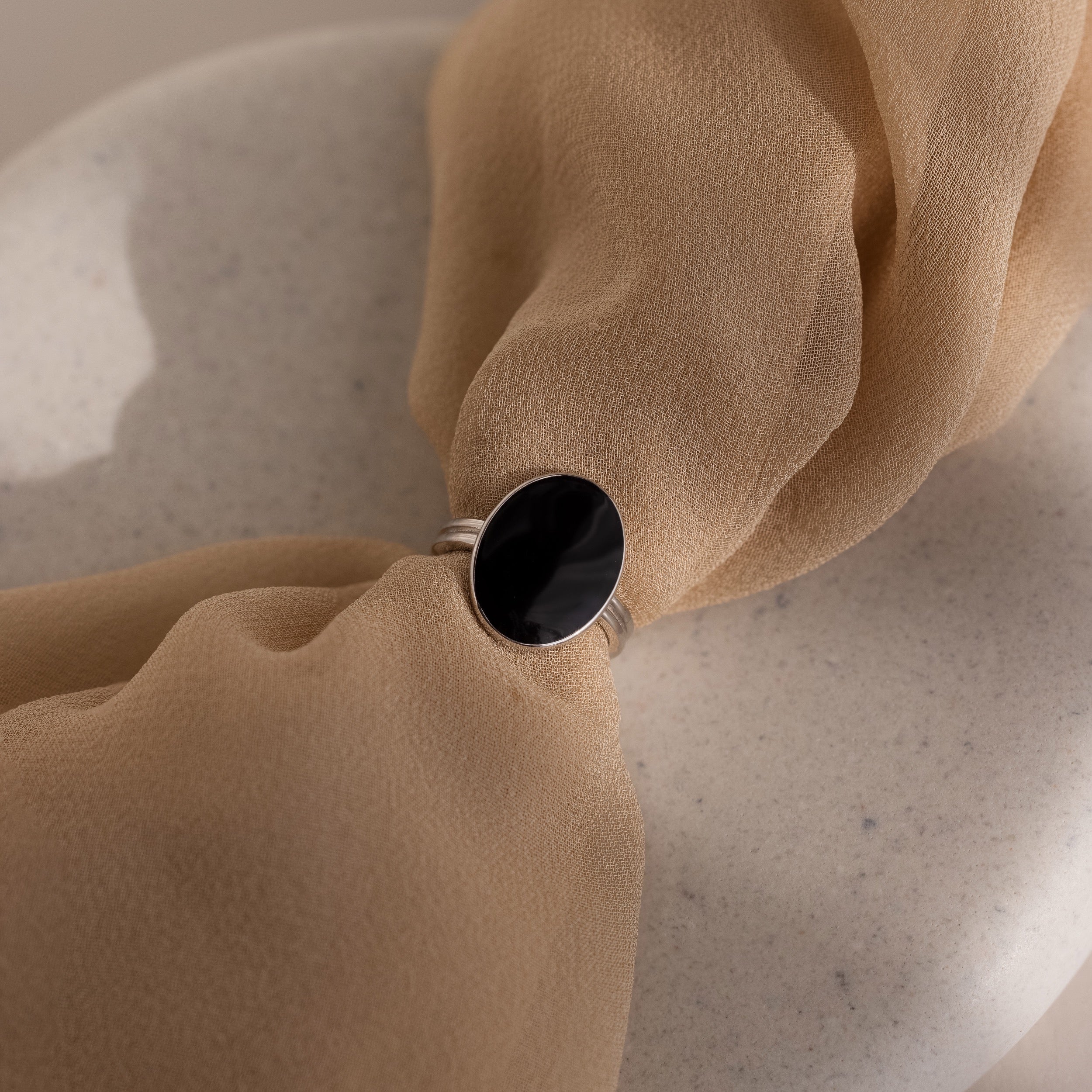 Midnight Hour Onyx Ring in Silver - Image 3