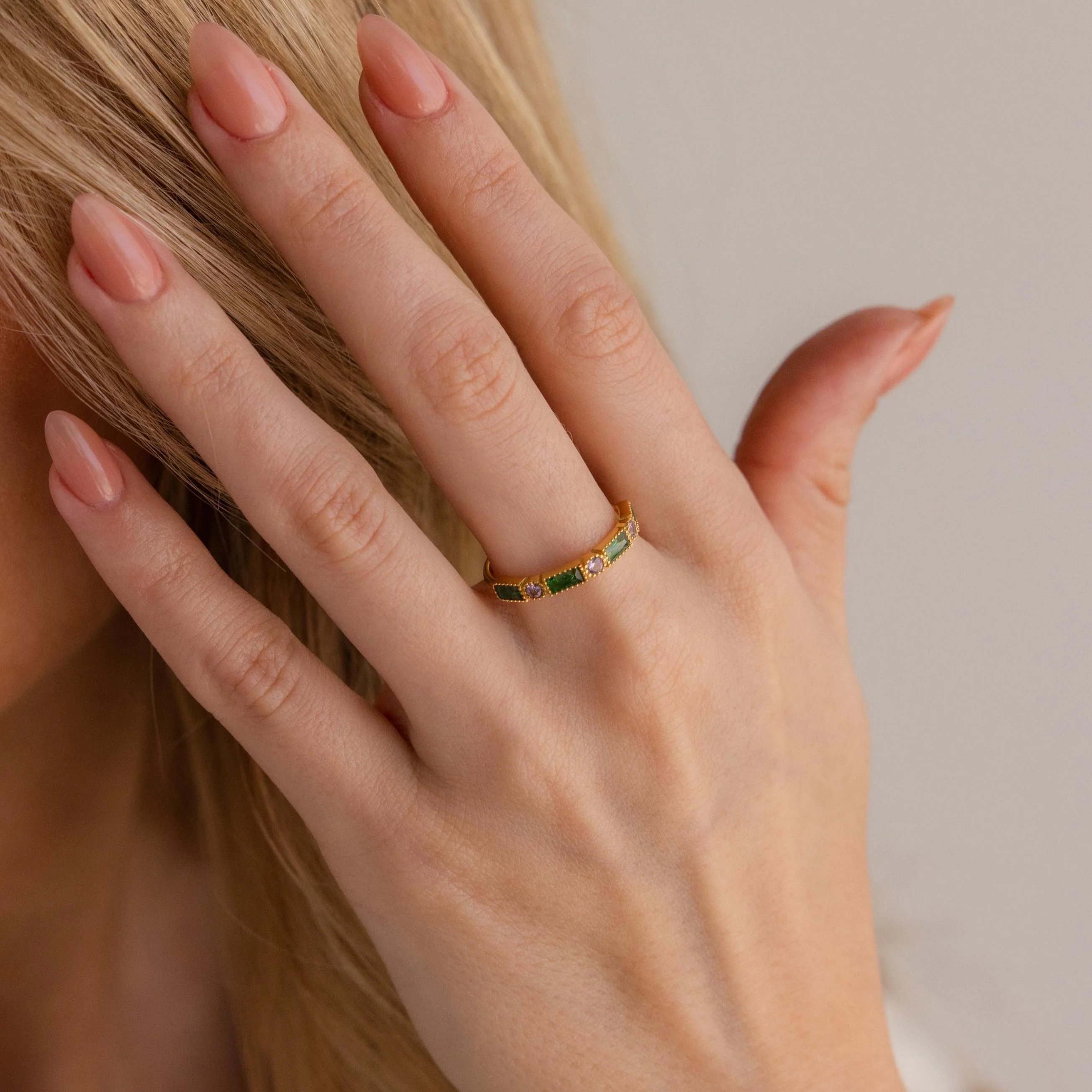 Mixed Art Deco Birthstone Ring - Image 3