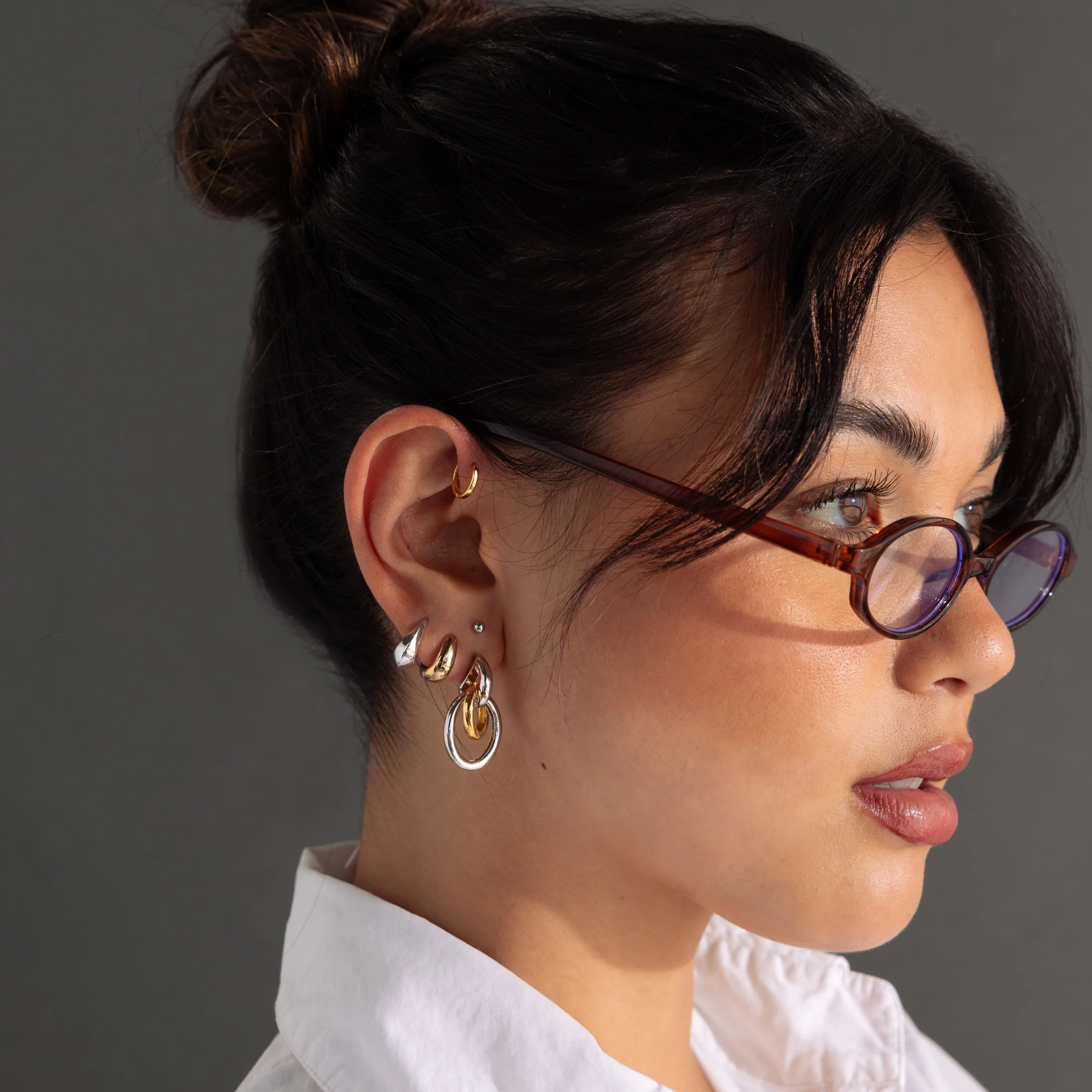 Mixed Metal Linked Earrings - Image 6