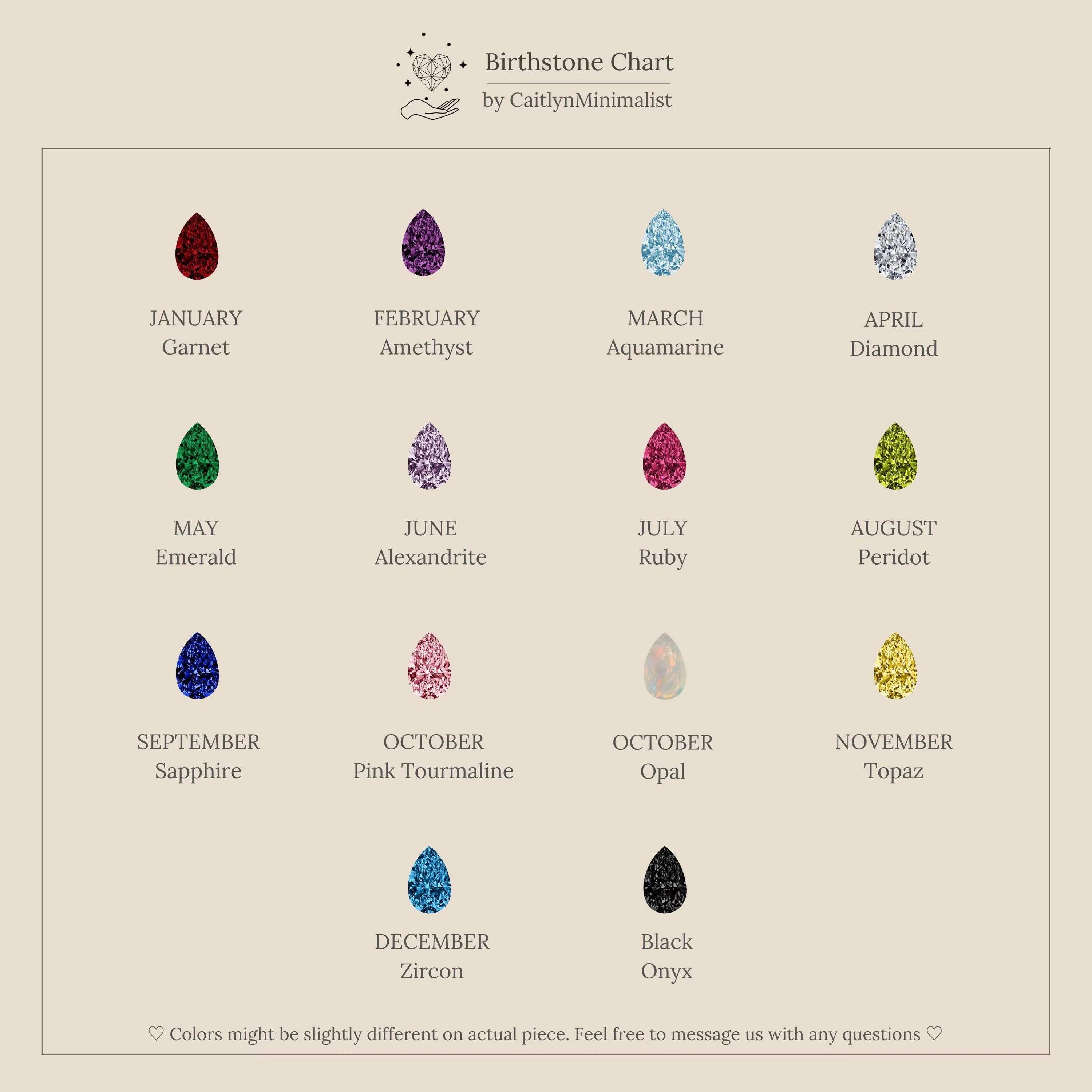 Multiple Teardrop Birthstone Necklace in Silver - Image 4