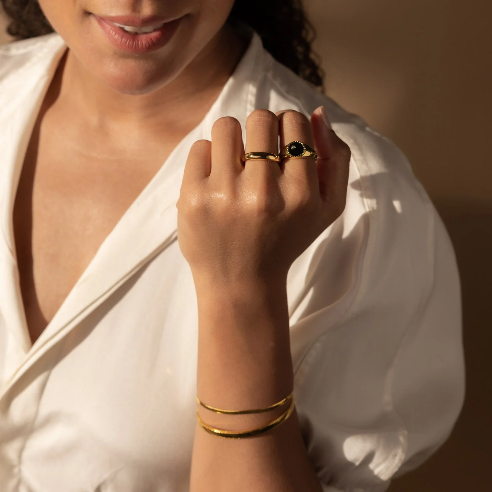 Natasha Black Signet Ring - Image 8