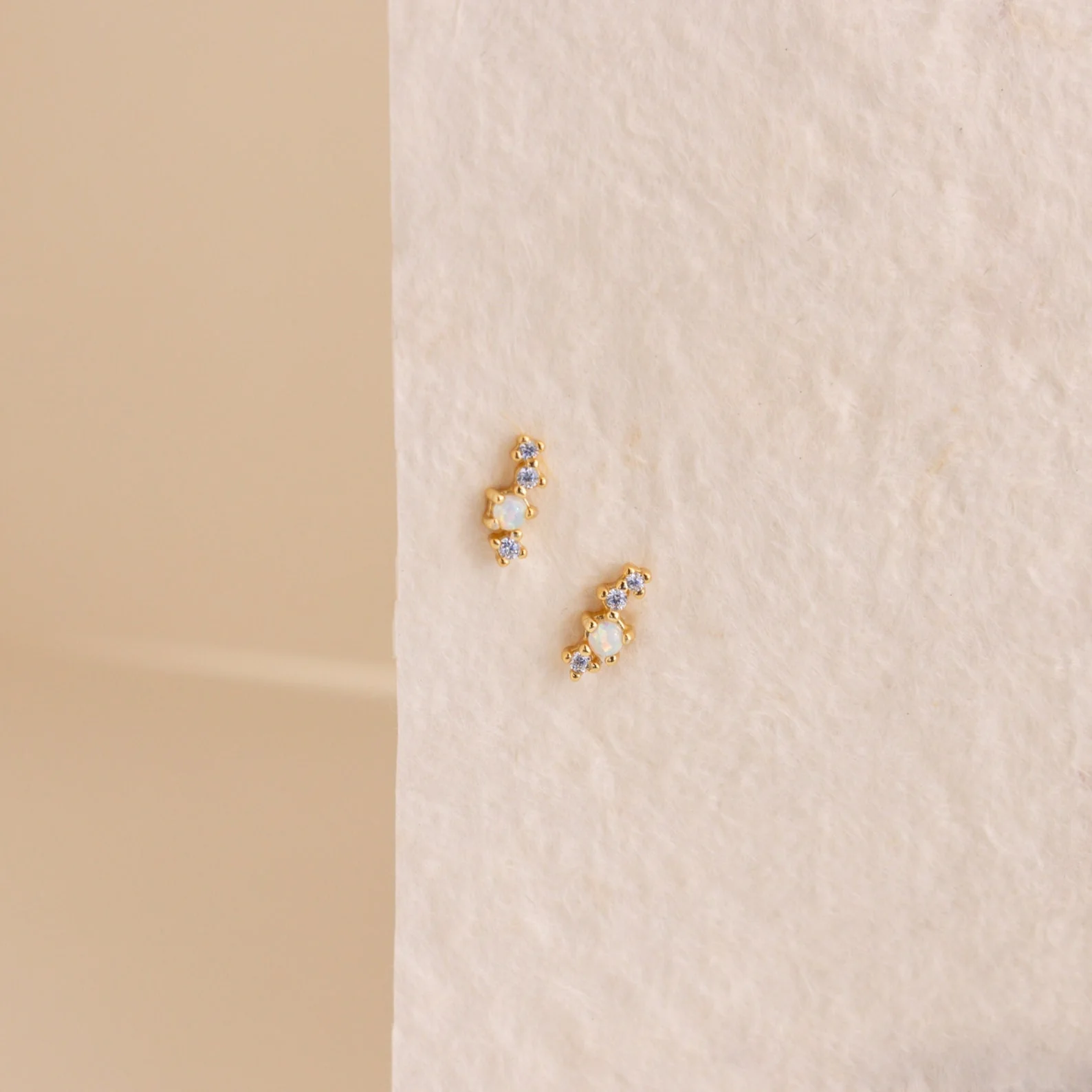 Nile Opal and Diamond Studs - Image 2